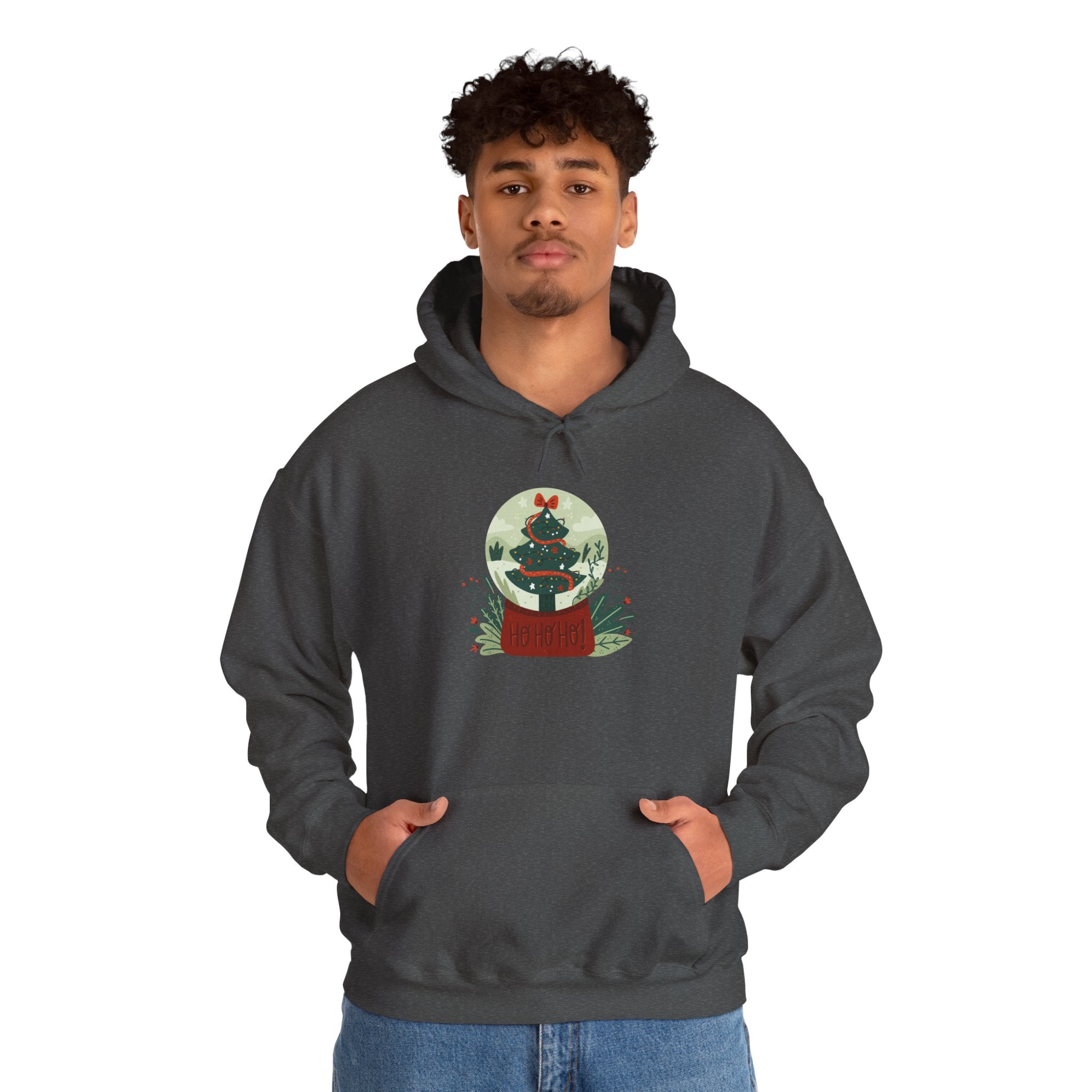 Cozy Holiday Hoodie with Snow Globe Design | Festive Gift, Winter Apparel, Christmas Sweatshirt, Unisex Hoodie, Seasonal Outfit