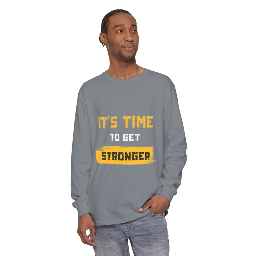Unisex Motivational Long Sleeve Tee - 'It's Time Stronger' - Perfect Gift for Fitness Lovers, Gym Attire, Casual Wear, Inspirational [...]