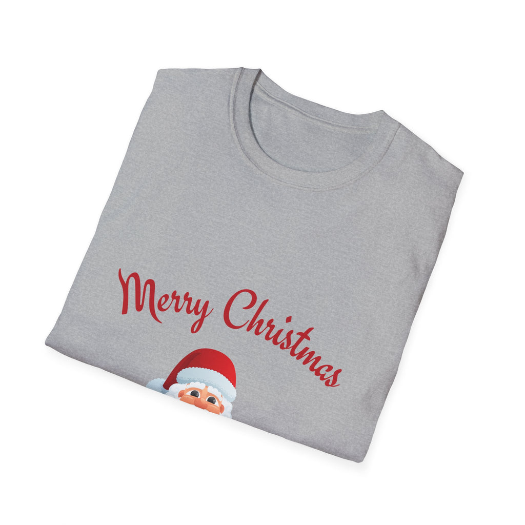 Merry Christmas Santa T-Shirt, Holiday Tee, Unisex Christmas Top, Festive Shirt, Gift for Him/Her, Family Reunion Apparel