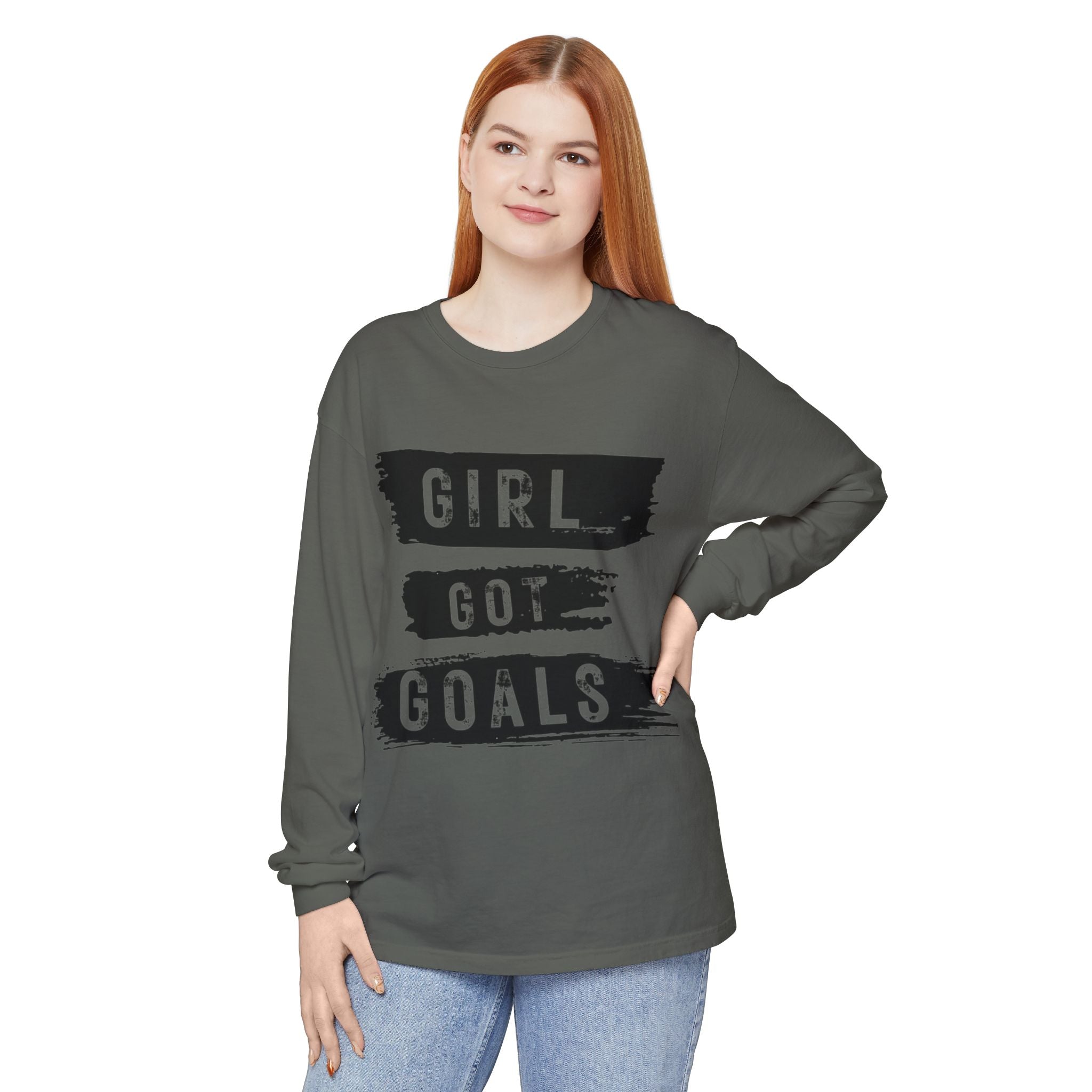 Girl Got Goals Long Sleeve T-Shirt | Motivational Apparel, Unisex Tees, Inspirational Gift, Casual Wear, Trendy Clothing