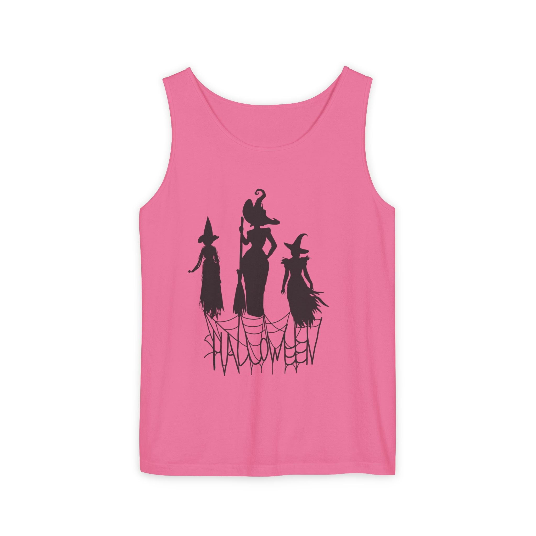 Halloween Witches Tank Top, Spooky Summer Shirt, Unisex Beach Wear, Fall Festival Apparel, Halloween Party Top