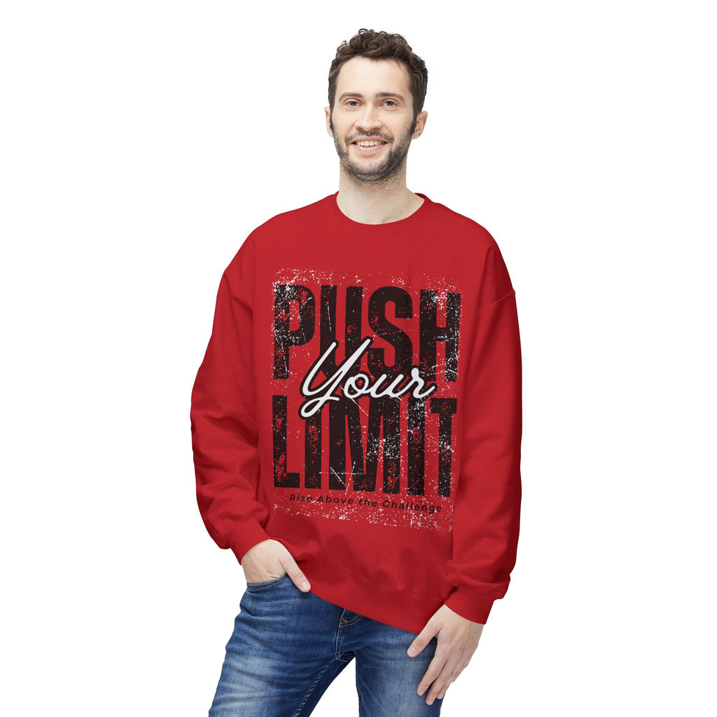 Motivational Fleece Crewneck Sweatshirt - Push Your Limit, Gift for Fitness Enthusiasts, Workout Apparel, Cozy Casual Wear, [...]