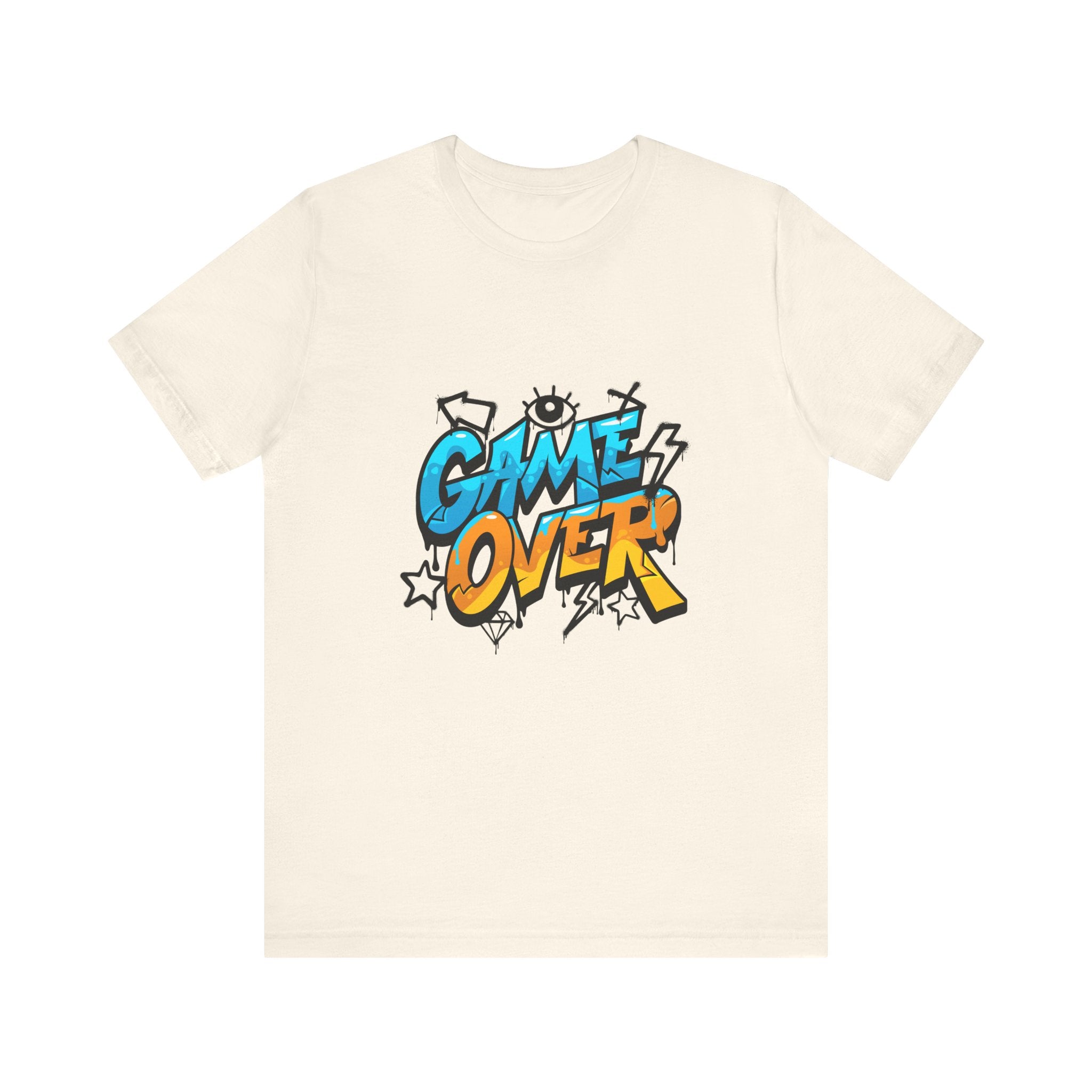 Game Over Unisex Jersey Short Sleeve Tee, Fun Graphic Tee, Gamer Gift, Casual Wear, Birthday Gift, Playful Fashion