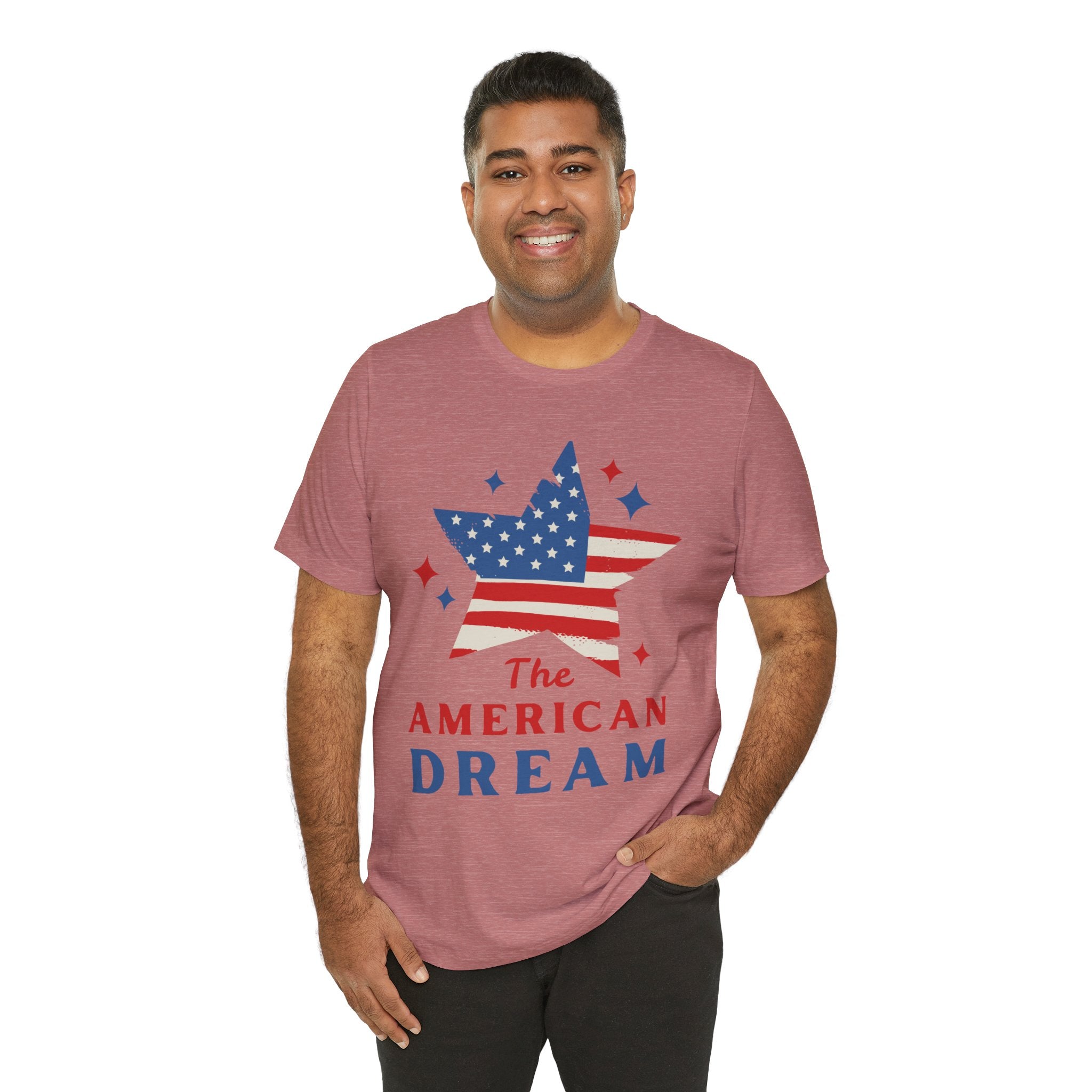 Patriotic T-Shirt, Independence Day Tee, American Dream Shirt, 4th of July Outfit, Stars and Stripes Tee Shirt