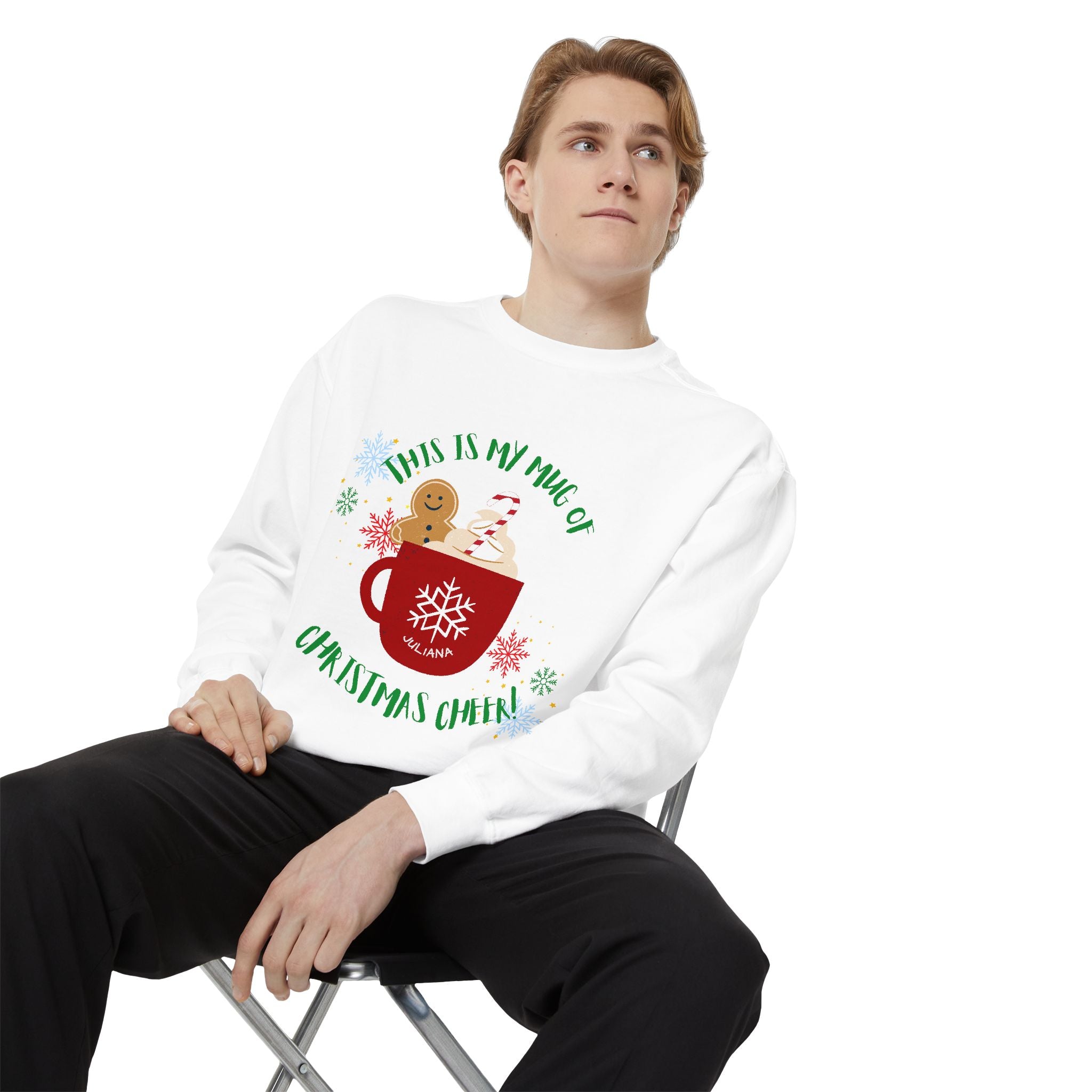 Cozy Holiday Sweatshirt with Festive Mug Design, Christmas Gift, Unisex Sweater, Winter Wardrobe Essential, Cute Holiday Apparel, [...]
