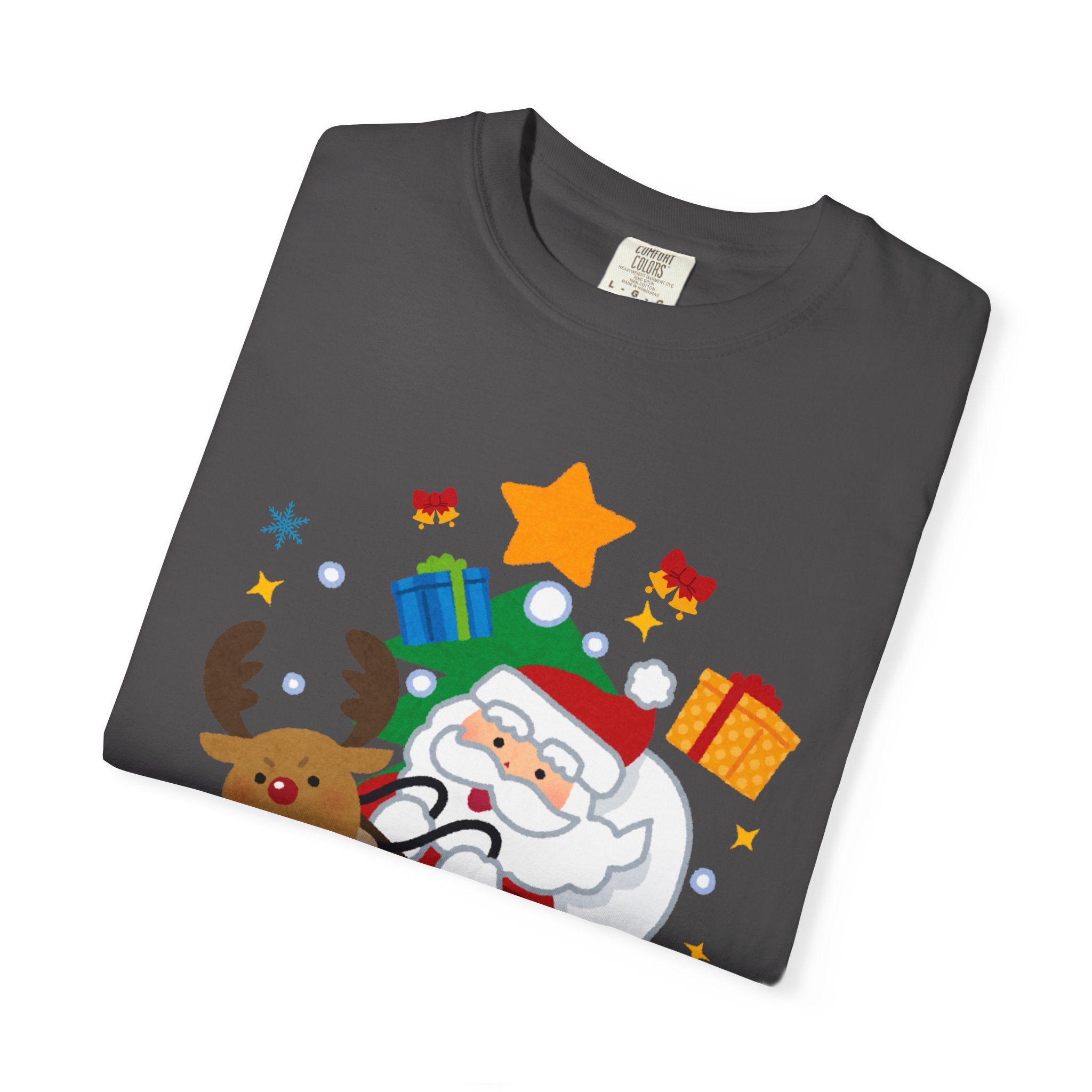 Festive Santa T-Shirt | Christmas Tee, Unisex Holiday Shirt, Merry Christmas Gift, Cute Design for Kids & Adults