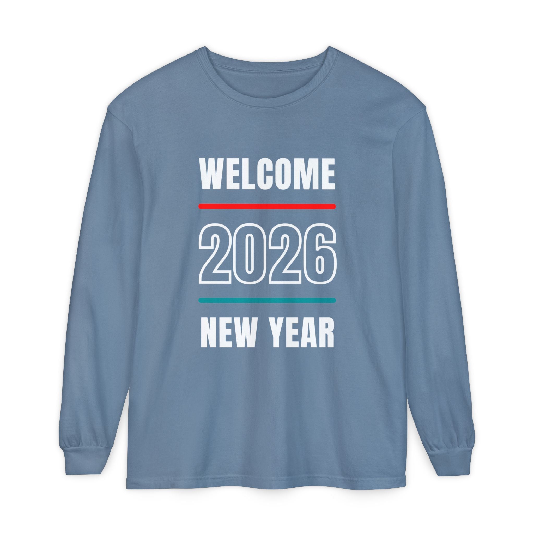2026 New Year Long Sleeve T-Shirt | Unisex Cotton Tee for Celebration, Holiday Gift, Festive Apparel, Casual Wear