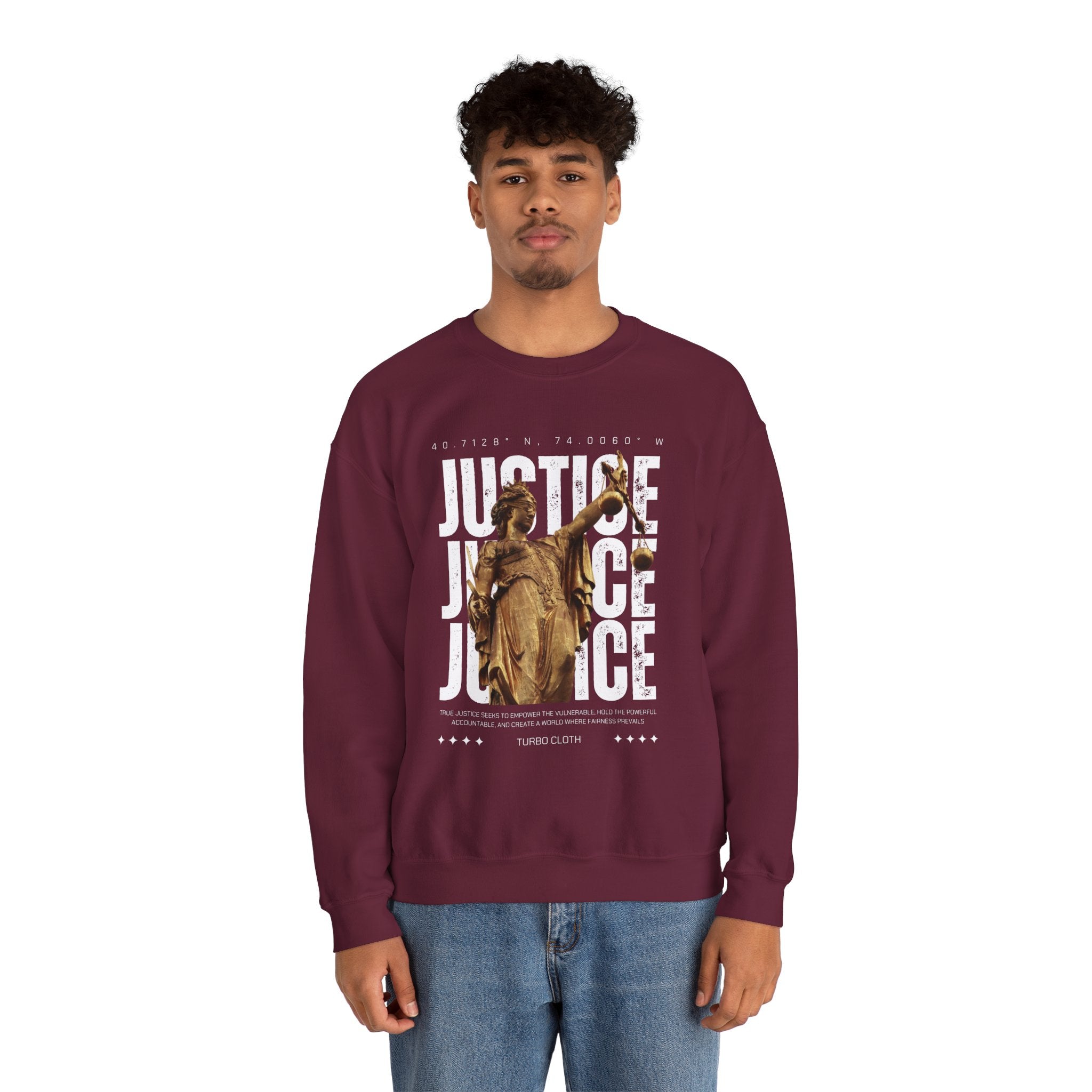 Justice-Themed Unisex Crewneck Sweatshirt | Statement Apparel for Activists, Social Justice, Casual Wear, Gifts, and Awareness