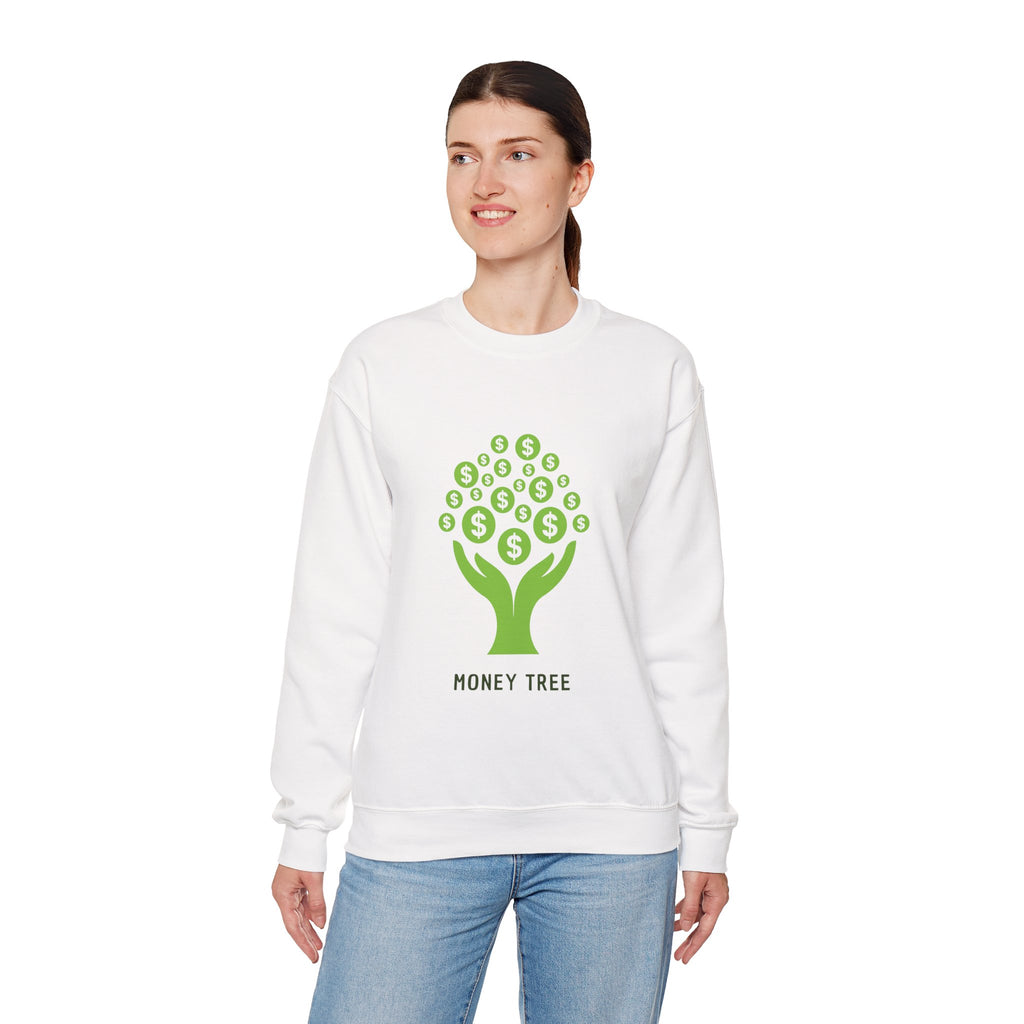 Money Tree Sweatshirt, Cozy Crewneck, Unisex Gift, Eco-Friendly Fashion, Perfect for Casual Wear, Gift for Him/Her