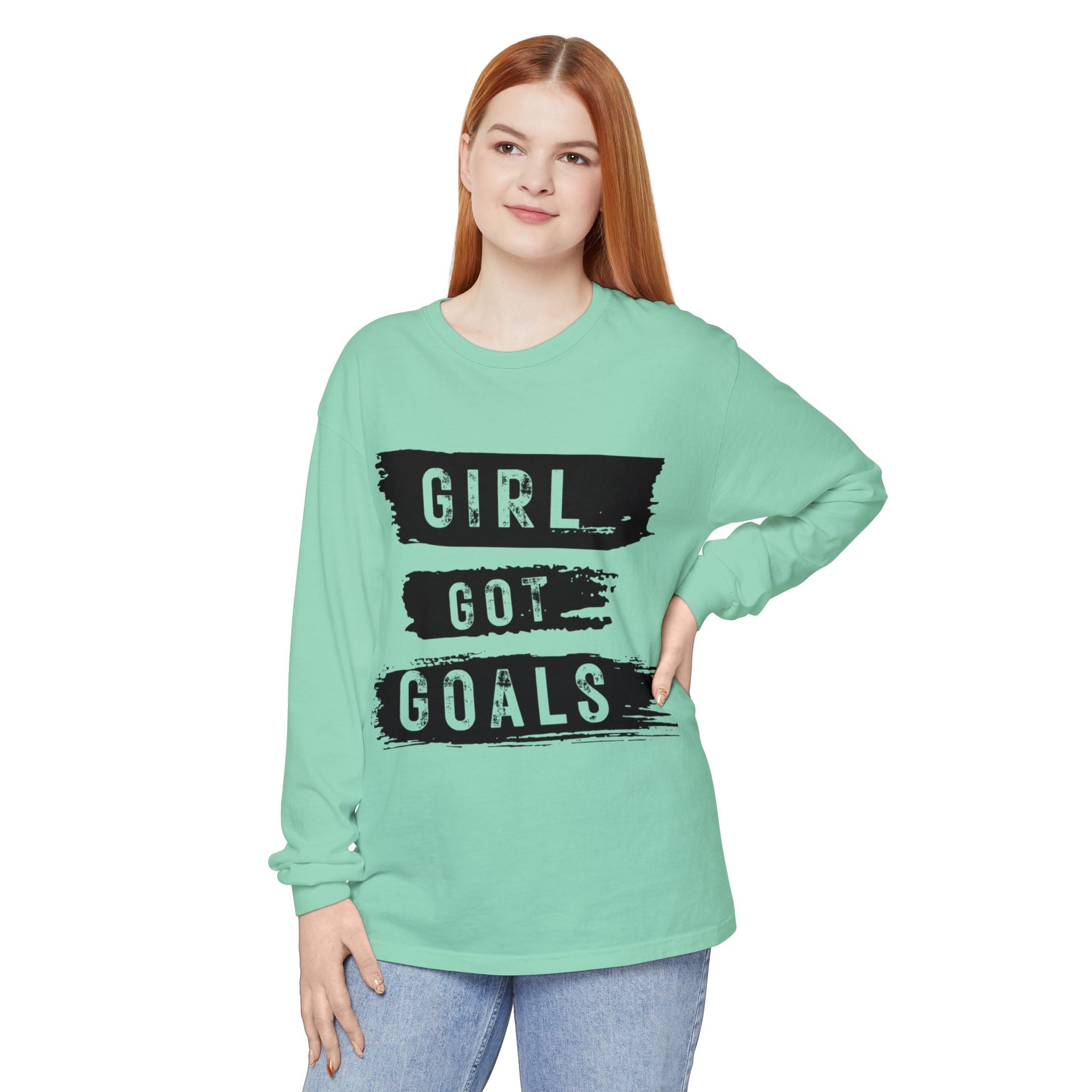 Girl Got Goals Long Sleeve T-Shirt | Motivational Apparel, Unisex Tees, Inspirational Gift, Casual Wear, Trendy Clothing