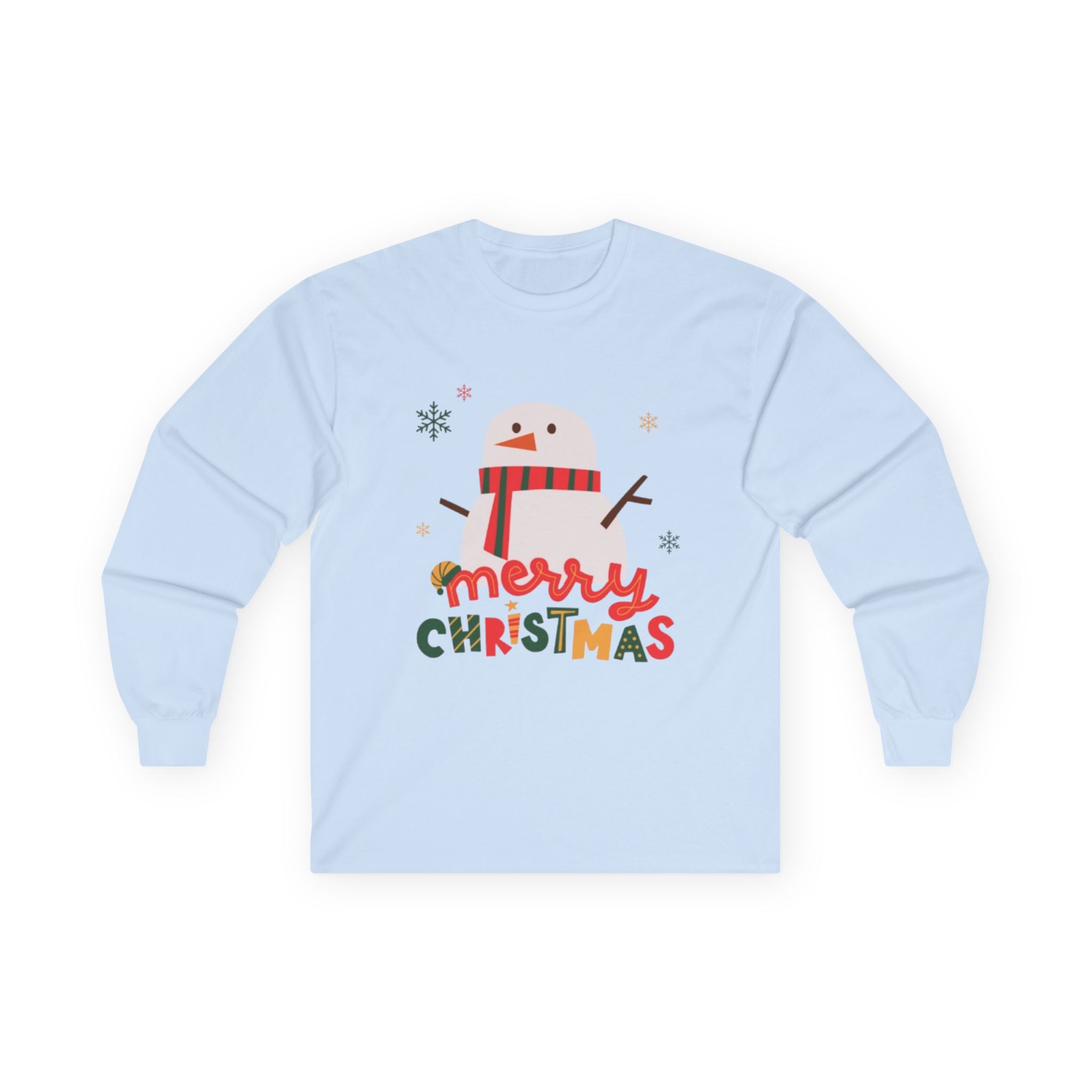 Merry Christmas Long Sleeve Tee, Holiday Shirt, Unisex Festive Apparel, Christmas Gifts, Cozy Winter Wear, Family Christmas Party