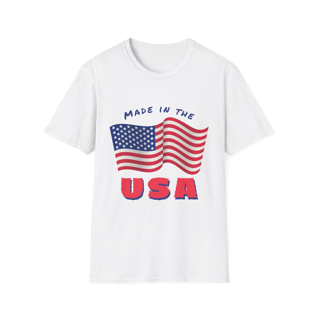 Patriotic Unisex T-Shirt, USA Flag Tee, Made in the USA Shirt, Independence Day Apparel, Gift for Veterans, Casual Wear