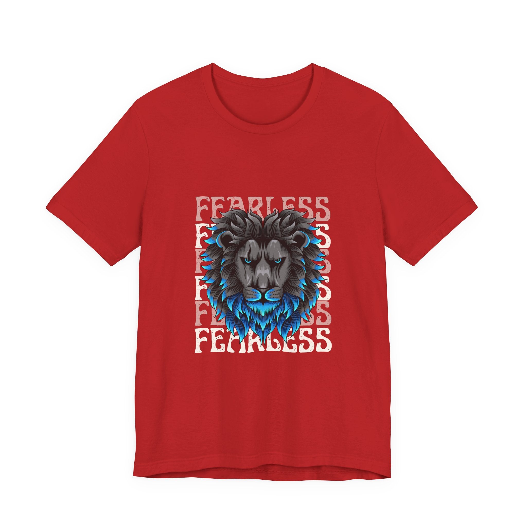 Fearless Lion Short Sleeve Tee, Motivational T-Shirt, Animal Lover Gift, Unisex Graphic Tee, Birthday Gift, Inspiring Apparel