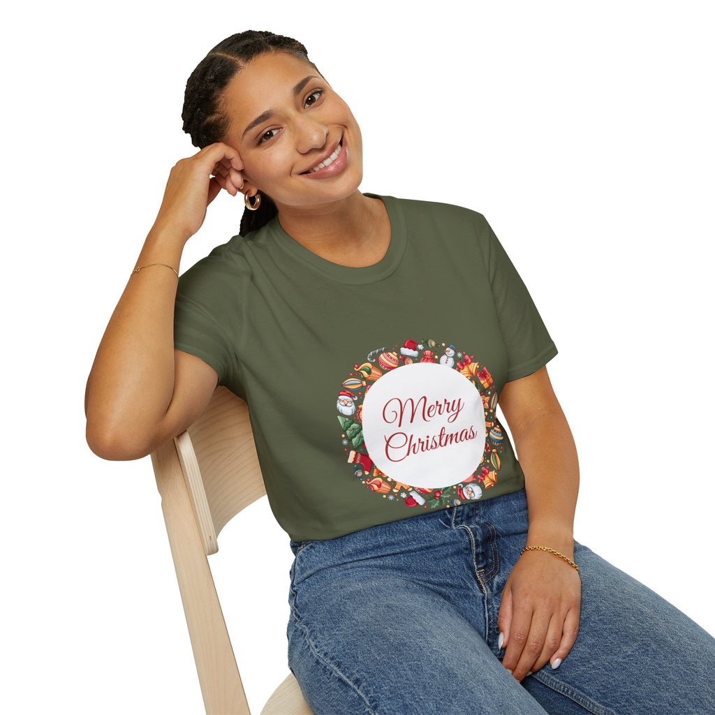Merry Christmas Unisex T-Shirt, Holiday Apparel, Christmas Gift, Festive Tee, Seasonal Wear, Unisex T-Shirt