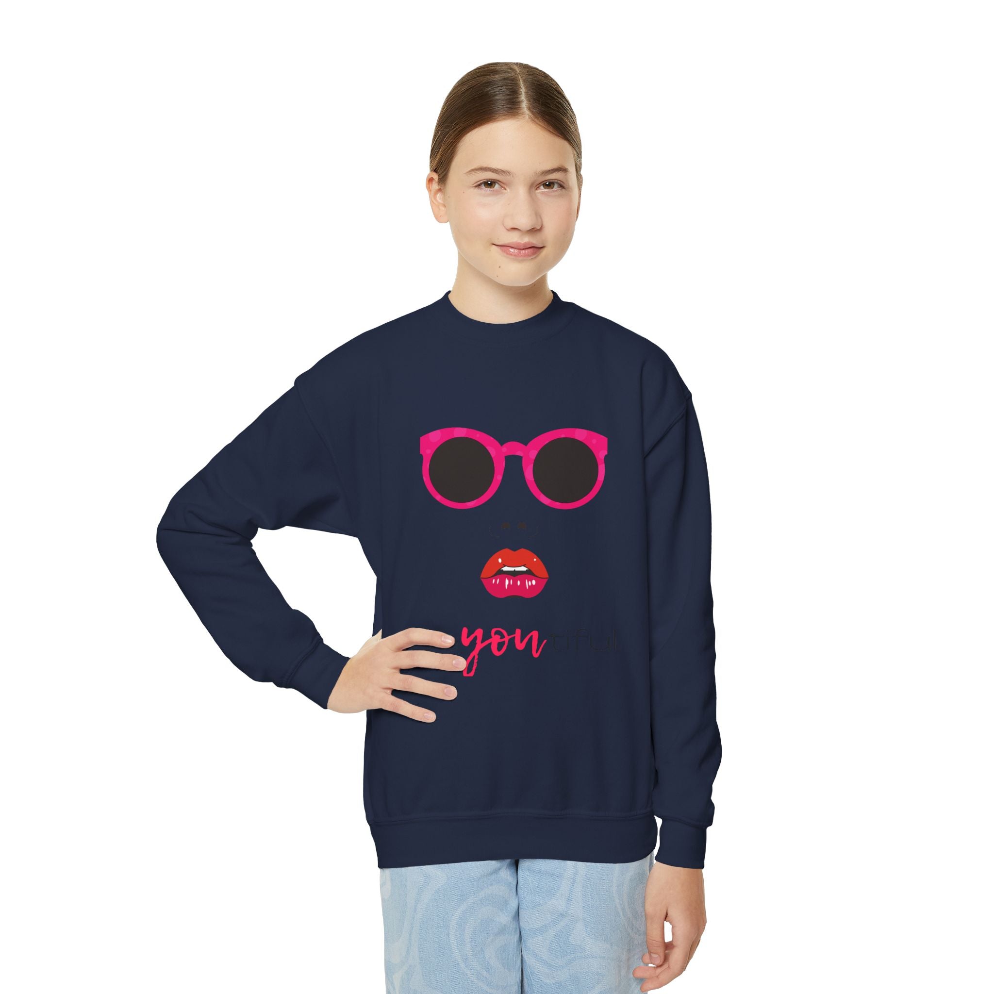 Be You Crewneck Sweatshirt | Youth Pullover | Trendy Sweatshirt for Girls | Unique Gift | Fashion Statement | Everyday Wear