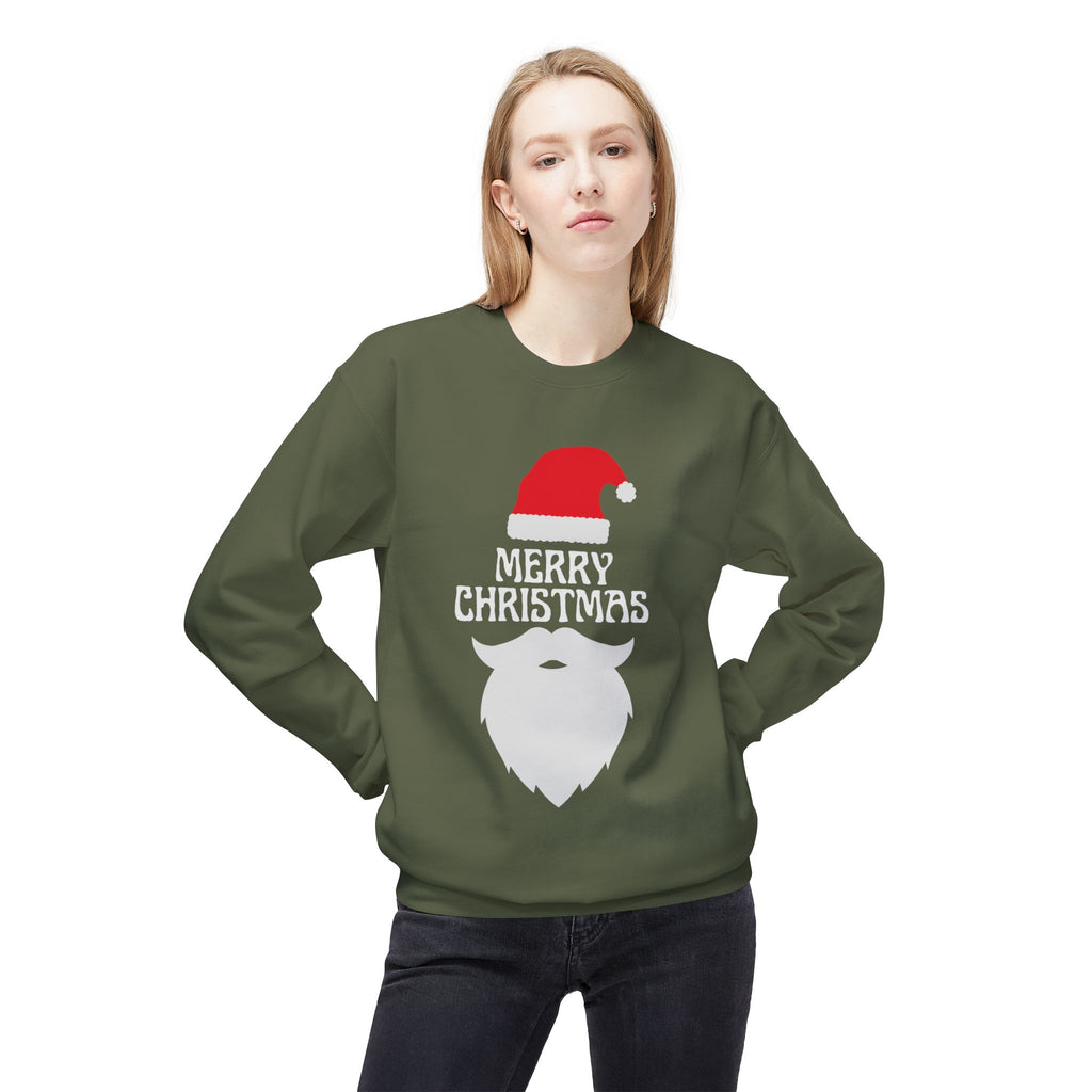 Christmas Sweatshirt, Unisex Fleece Crew, Merry Christmas Sweater, Holiday Apparel, Seasonal Gift, Winter Comfort