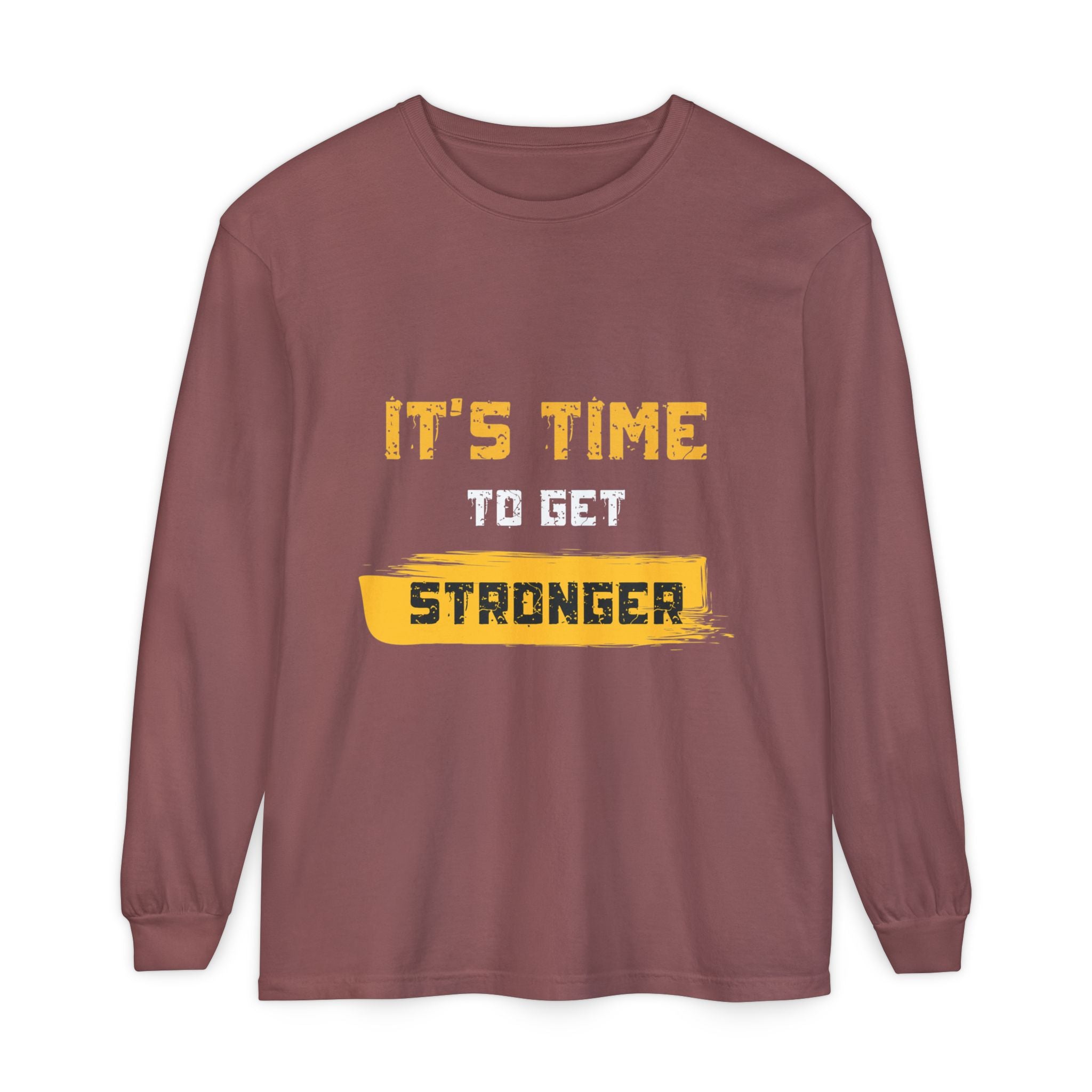 Unisex Motivational Long Sleeve Tee - 'It's Time Stronger' - Perfect Gift for Fitness Lovers, Gym Attire, Casual Wear, Inspirational [...]