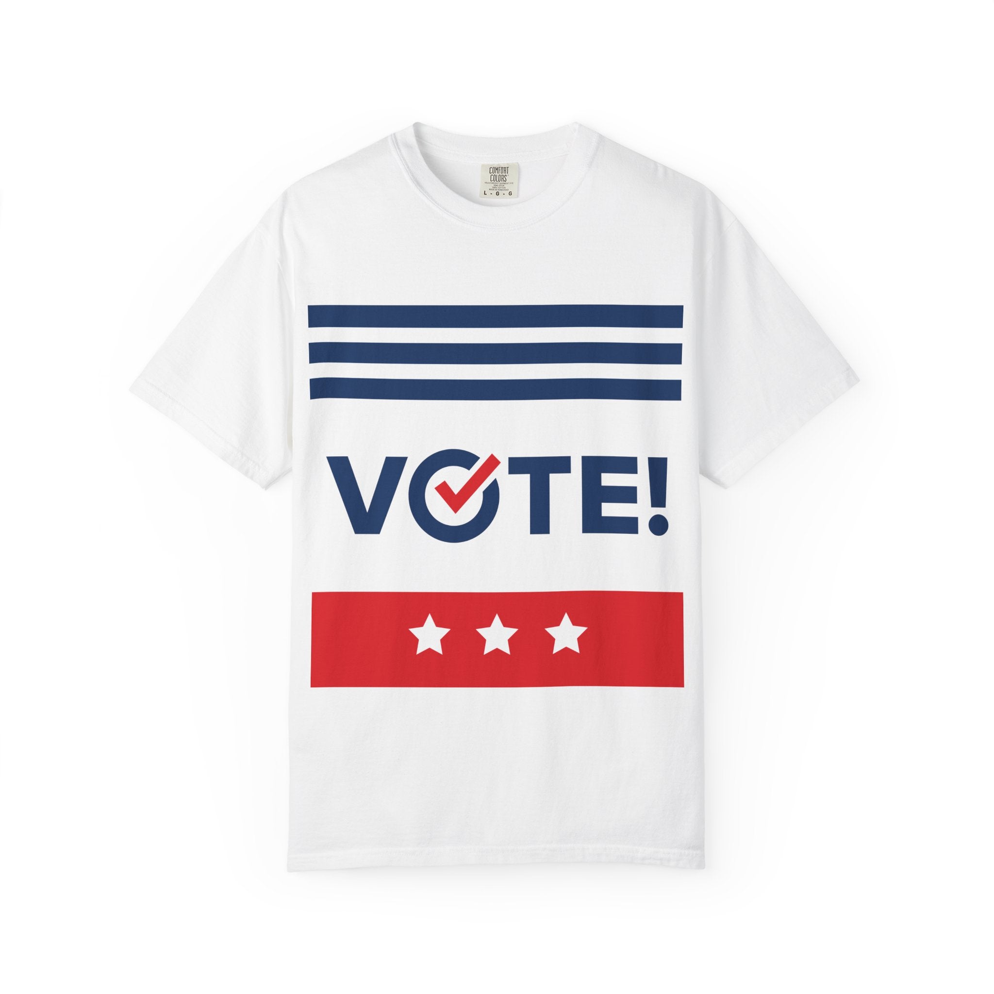Vote! Garment-Dyed T-Shirt | Unisex Voter Apparel, Election Day Outfit, Political Statement Tee, Casual Advocacy Shirt, Gift for Activists