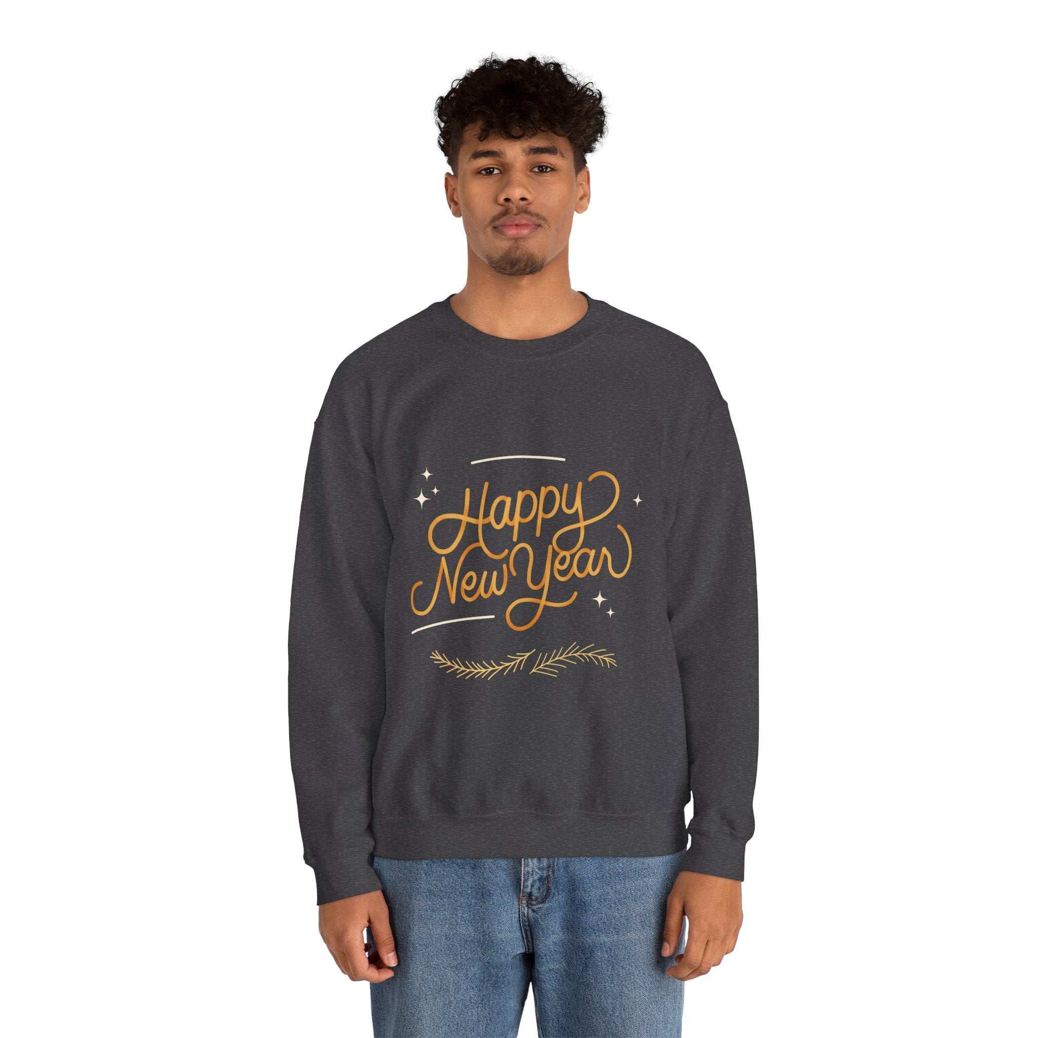 Happy New Year Unisex Crewneck Sweatshirt, Cozy Holiday Apparel, New Year Gift, Seasonal Fashion, Comfortable Sweater