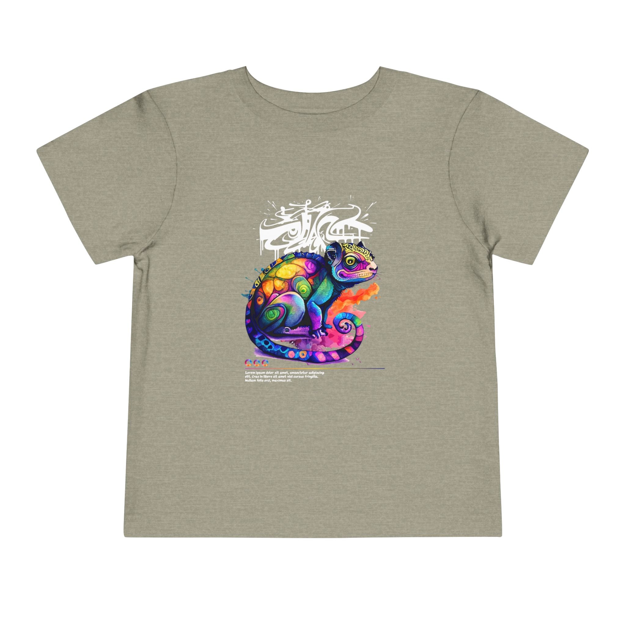 Colorful Chameleon Toddler Tee, Fun Kids Shirt, Vibrant Short Sleeve Tee, Birthday Gift, Summer Outfit, Playdate Wear