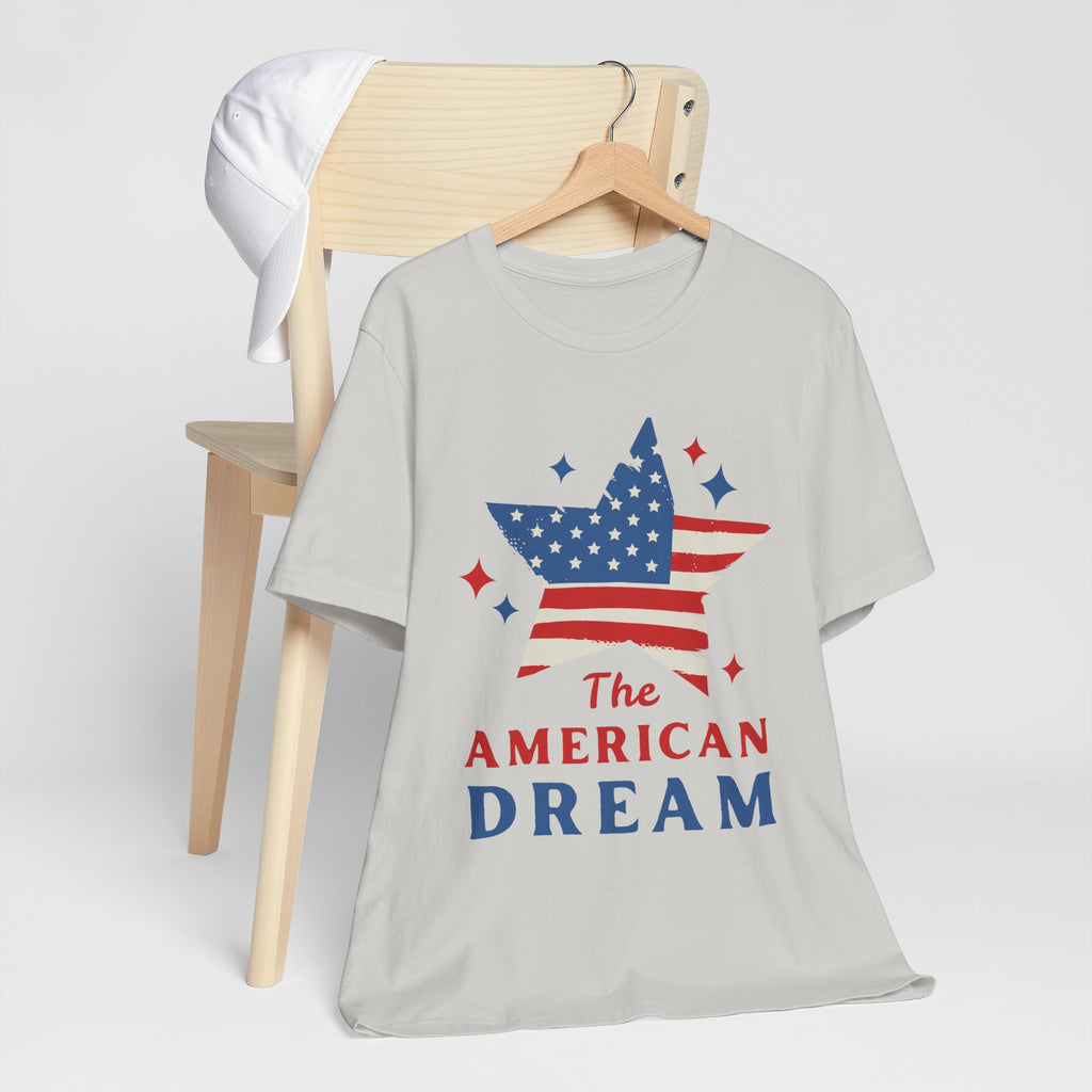 Patriotic T-Shirt, Independence Day Tee, American Dream Shirt, 4th of July Outfit, Stars and Stripes Tee Shirt