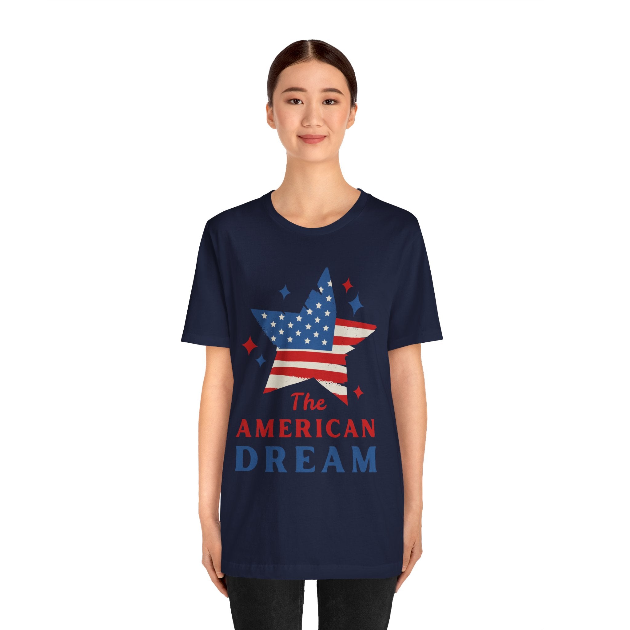 Patriotic T-Shirt, Independence Day Tee, American Dream Shirt, 4th of July Outfit, Stars and Stripes Tee Shirt
