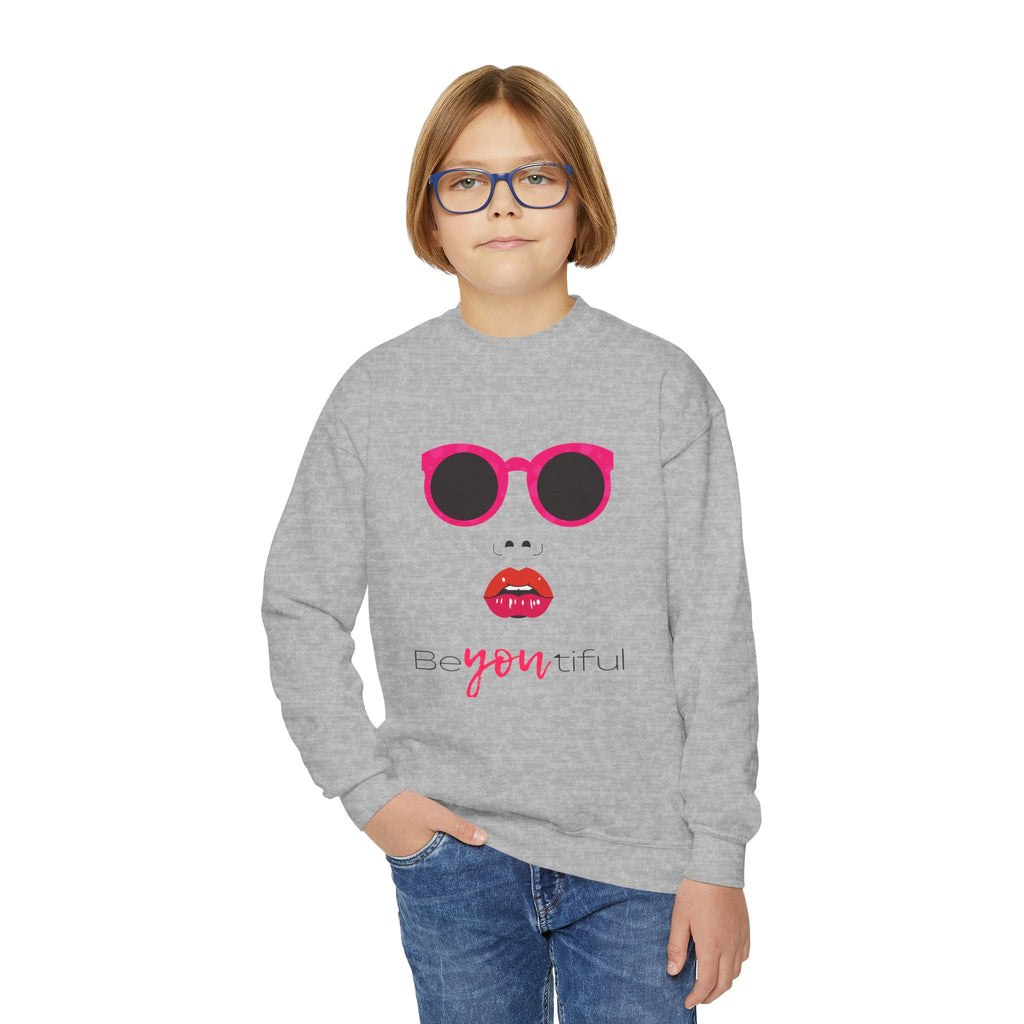 Be You Crewneck Sweatshirt | Youth Pullover | Trendy Sweatshirt for Girls | Unique Gift | Fashion Statement | Everyday Wear