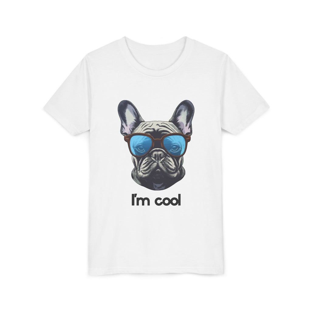 Cool French Bulldog Youth Tee - Fun Gift for Kids, Summer Wear, Pet Lovers, Birthday Present, Casual Style