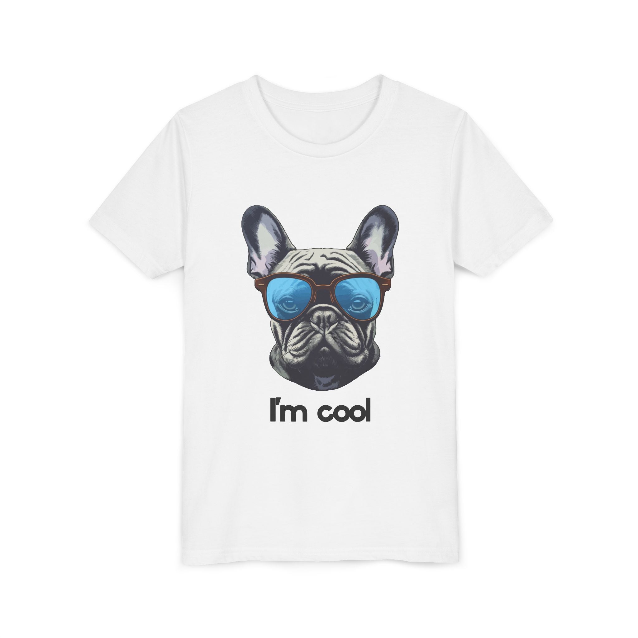 Cool French Bulldog Youth Tee - Fun Gift for Kids, Summer Wear, Pet Lovers, Birthday Present, Casual Style