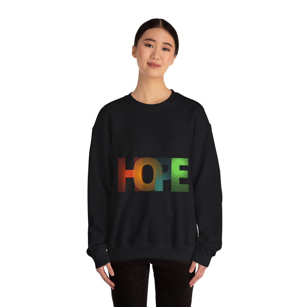 Hope Unisex Heavy Blend Crewneck Sweatshirt - Cozy Style, Perfect Gift, Motivational Apparel, Everyday Wear, Inspirational Fashion