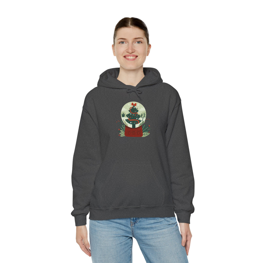 Cozy Holiday Hoodie with Snow Globe Design | Festive Gift, Winter Apparel, Christmas Sweatshirt, Unisex Hoodie, Seasonal Outfit