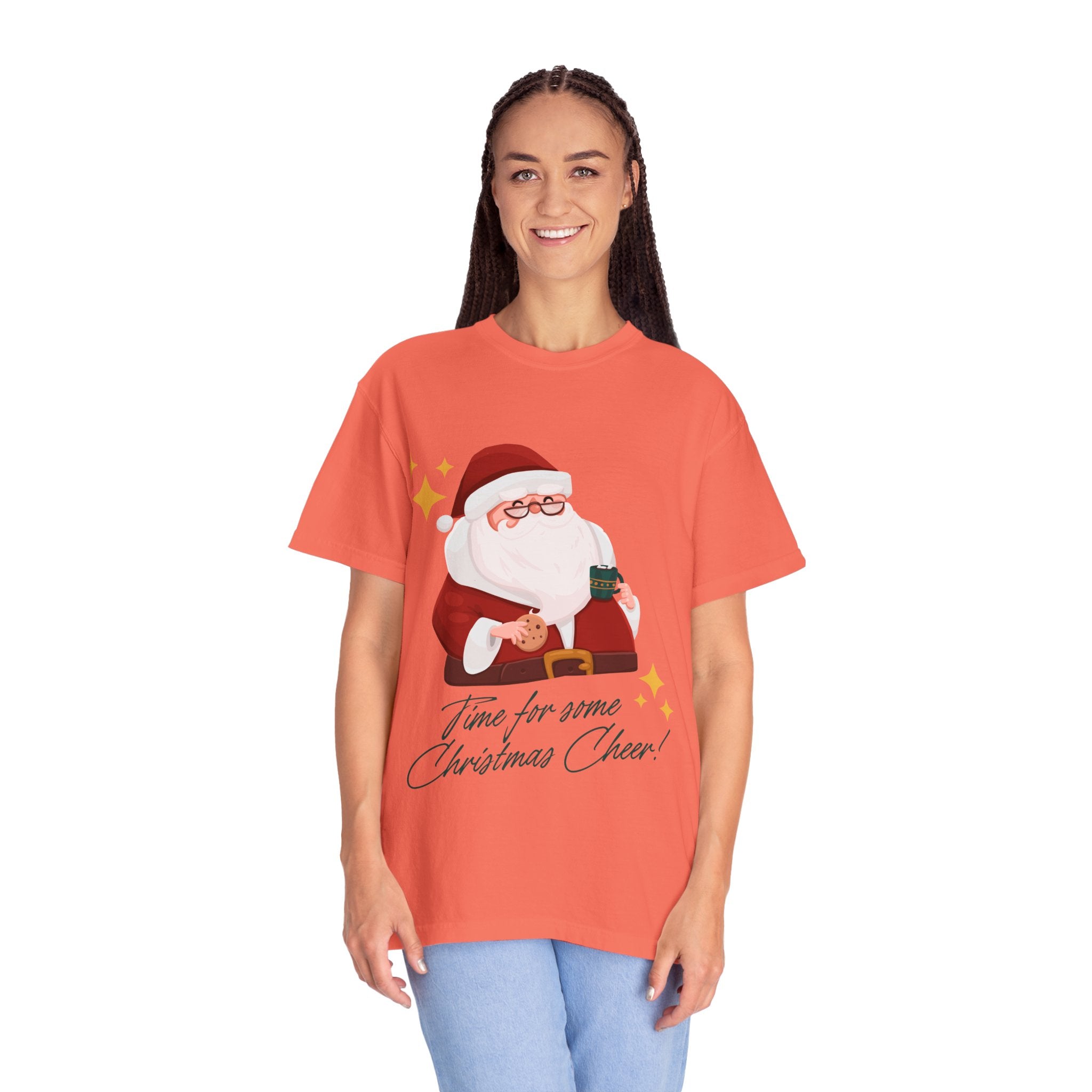 Festive Christmas T-Shirt, Holiday Apparel, Santa Graphic Tee, Unisex Christmas Gift, Seasonal Outfit, Cheerful Holiday Wear