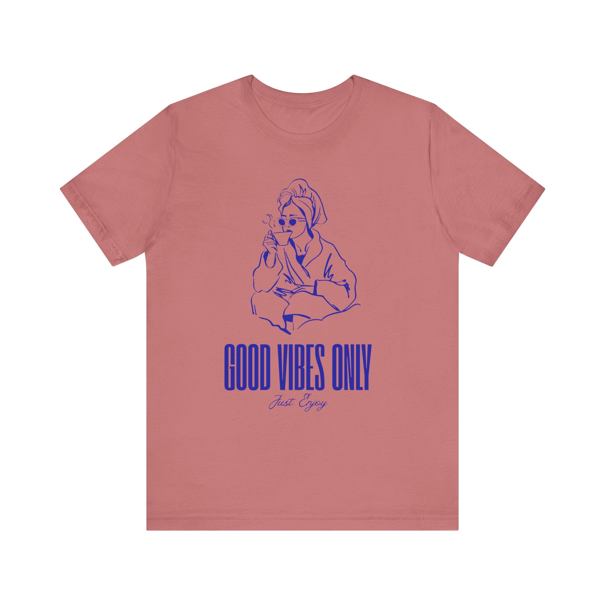 Good Vibes Only Unisex Jersey Tee - Relaxed Fit, Casual Outing, Gift for Friend, Positive Energy Shirt, Summer Wear