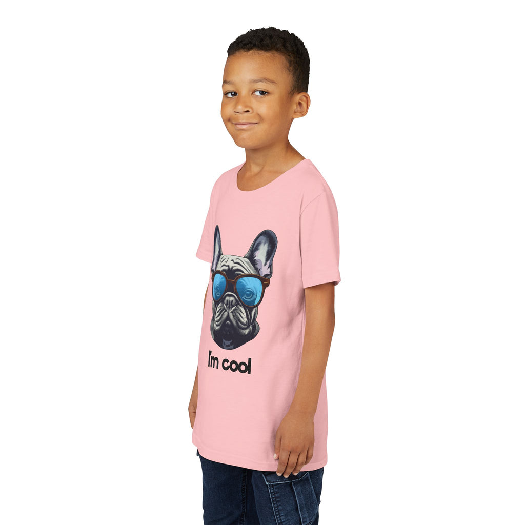 Cool French Bulldog Youth Tee - Fun Gift for Kids, Summer Wear, Pet Lovers, Birthday Present, Casual Style