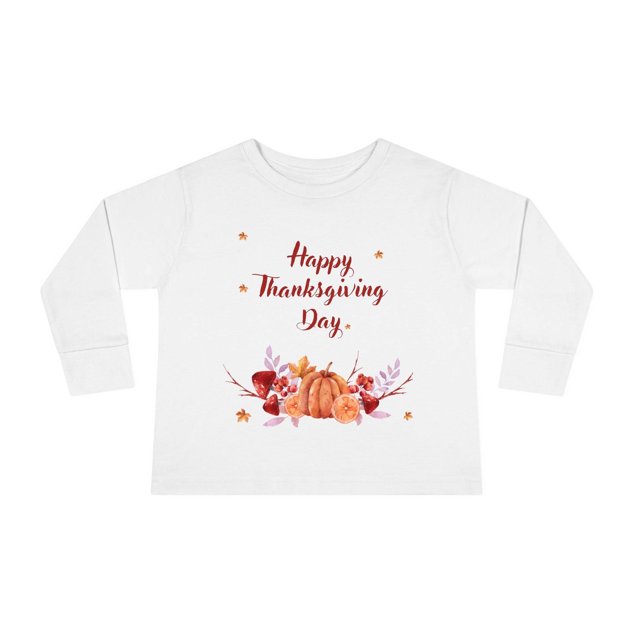 Thanksgiving Toddler Long Sleeve Tee, Kids Holiday Shirt, Autumn Baby Clothes, Family Gathering Outfit, Pumpkin Graphic Tee