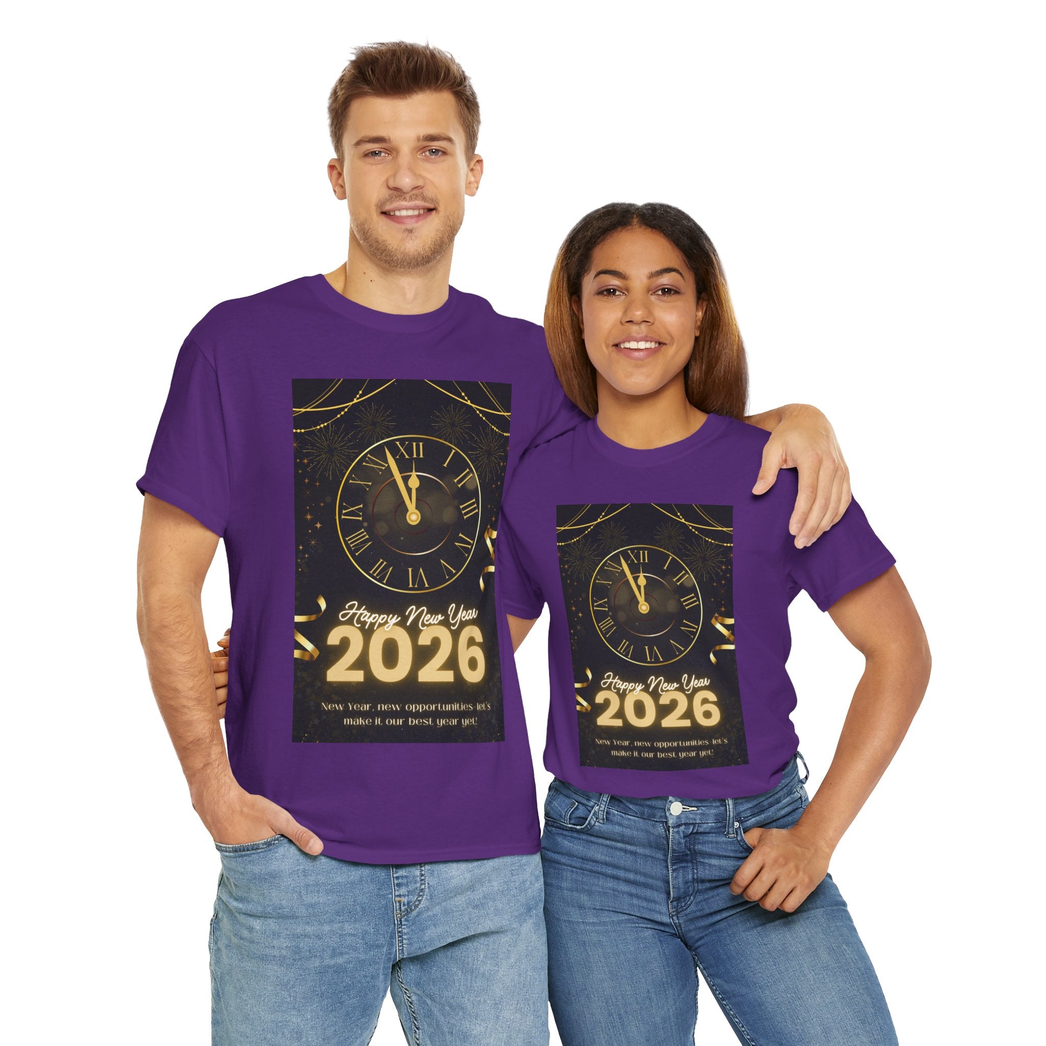 New Year's Celebration Tee, Unisex Heavy Cotton T-Shirt, Party Attire, Festive Apparel, Holiday Gift, Countdown Shirt