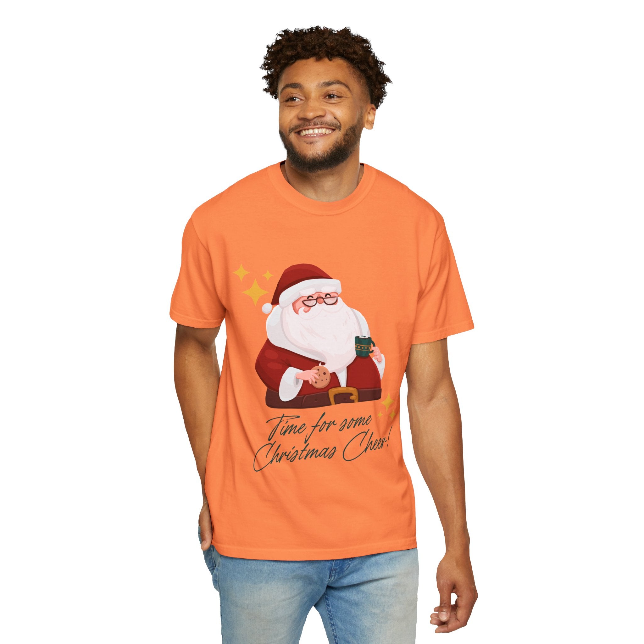 Festive Christmas T-Shirt, Holiday Apparel, Santa Graphic Tee, Unisex Christmas Gift, Seasonal Outfit, Cheerful Holiday Wear