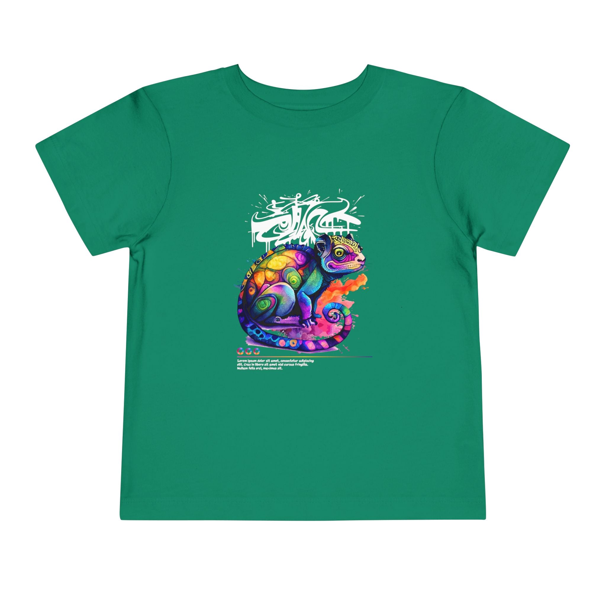 Colorful Chameleon Toddler Tee, Fun Kids Shirt, Vibrant Short Sleeve Tee, Birthday Gift, Summer Outfit, Playdate Wear