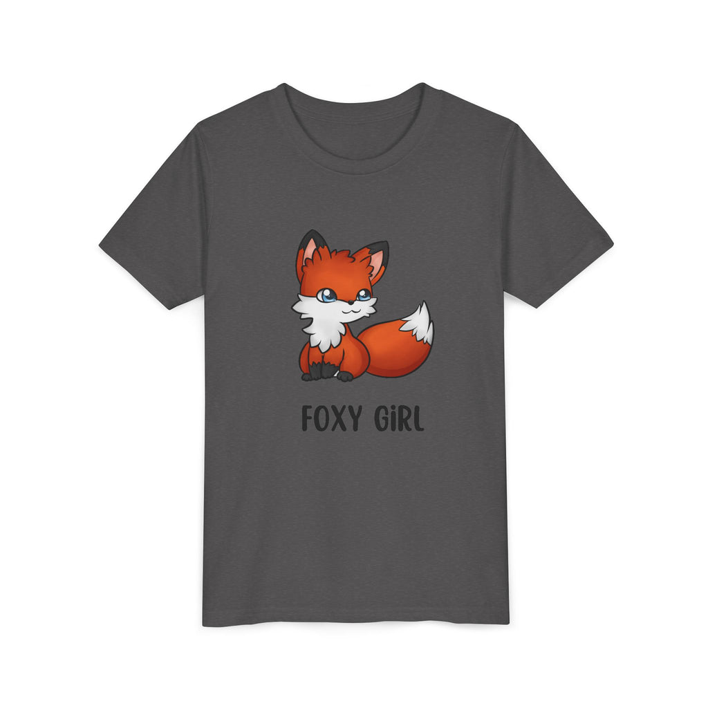 Foxy Girl Youth Tee, Cute Animal Shirt, Kids' Graphic Tee, Fun Fashion, Birthday Gift, Playful Style