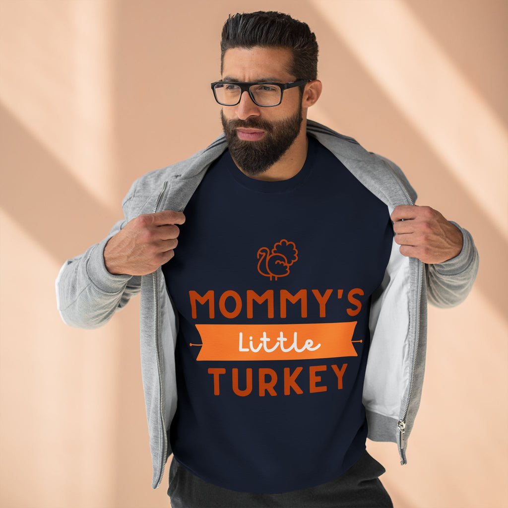 Mommy's Little Turkey Sweatshirt, Thanksgiving Sweater, Family Holiday Outfit, Unisex Crewneck, Festive Fall Apparel