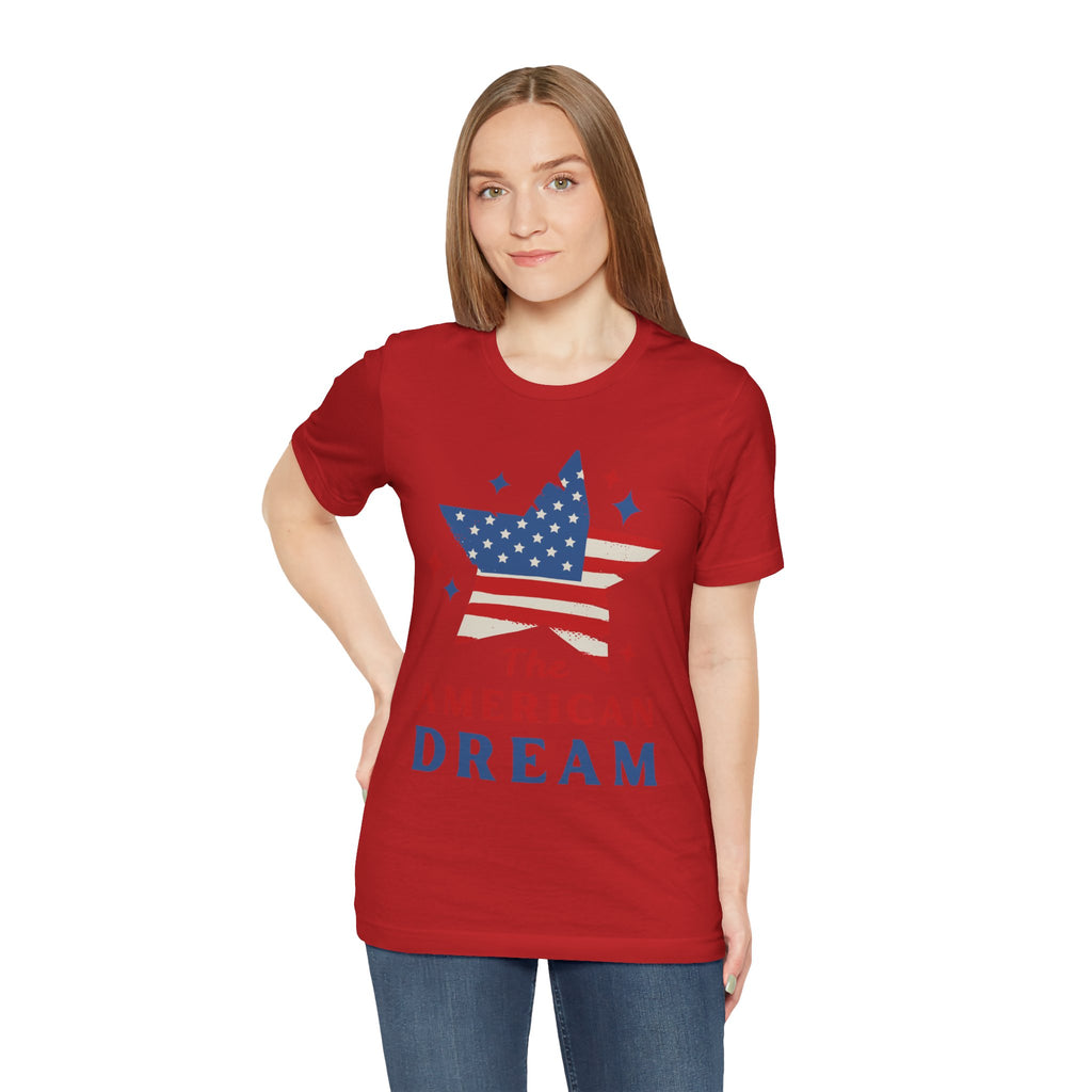Patriotic T-Shirt, Independence Day Tee, American Dream Shirt, 4th of July Outfit, Stars and Stripes Tee Shirt
