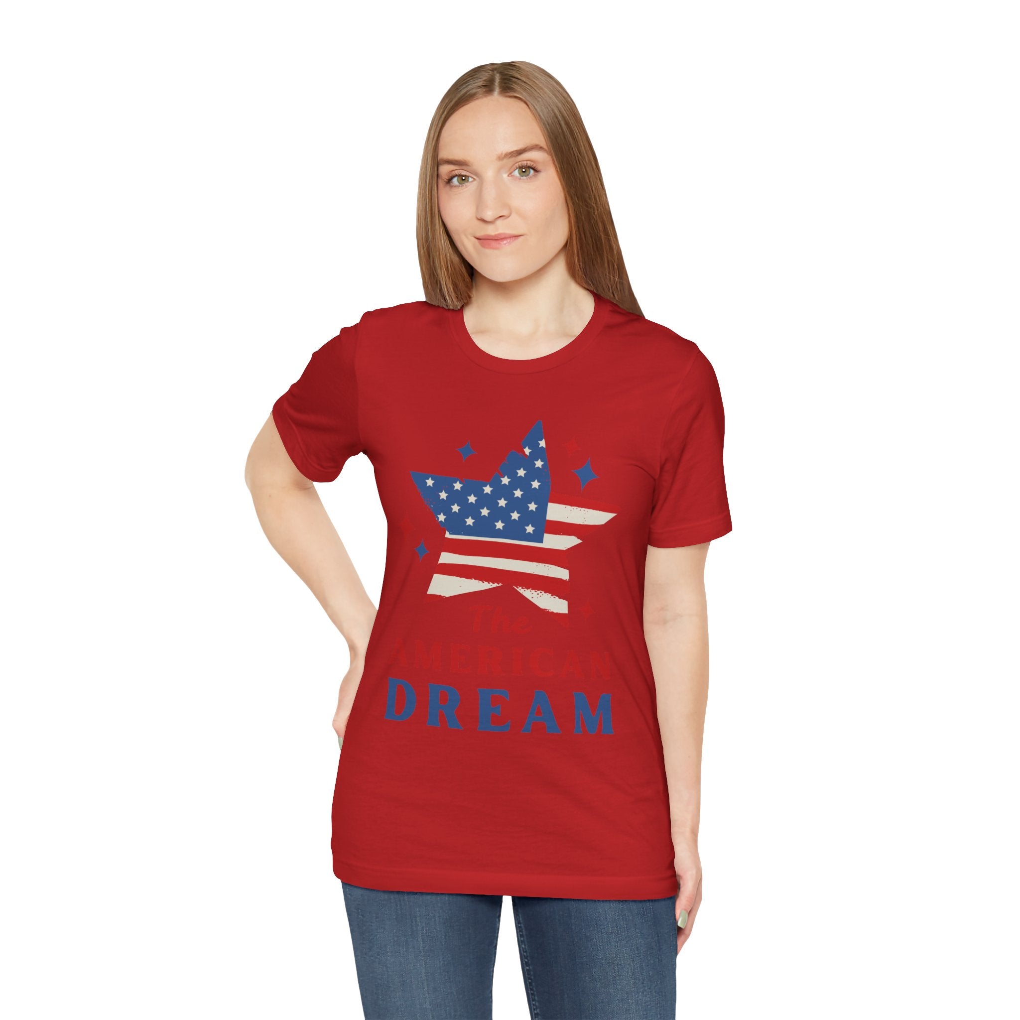 Patriotic T-Shirt, Independence Day Tee, American Dream Shirt, 4th of July Outfit, Stars and Stripes Tee Shirt