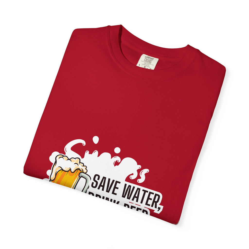 Beer Lovers Unisex T-Shirt, Fun Graphic Tee for Parties, Great Gift for Festivals, Casual Wear for Beer Enthusiasts, Save Water Drink Beer