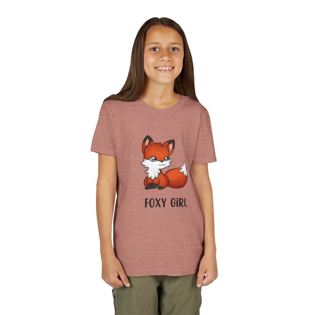 Foxy Girl Youth Tee, Cute Animal Shirt, Kids' Graphic Tee, Fun Fashion, Birthday Gift, Playful Style