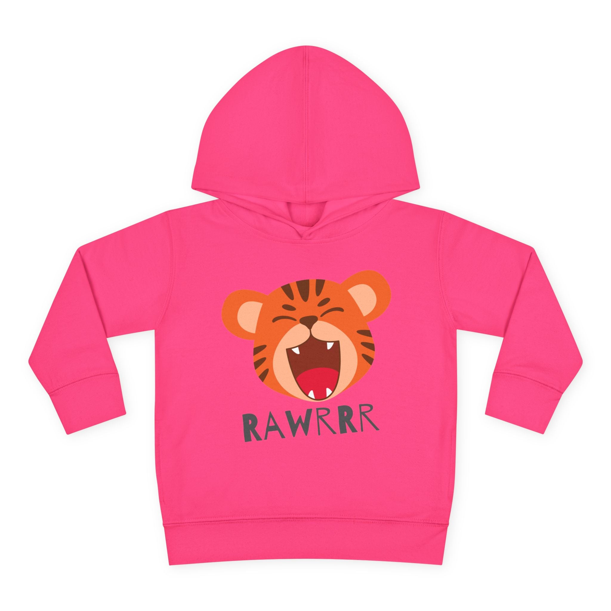 Cute Tiger Design Toddler Hoodie, Kids Pullover, Fleece Sweatshirt, Animal Lover Gift, Birthday Present, Fun Playwear