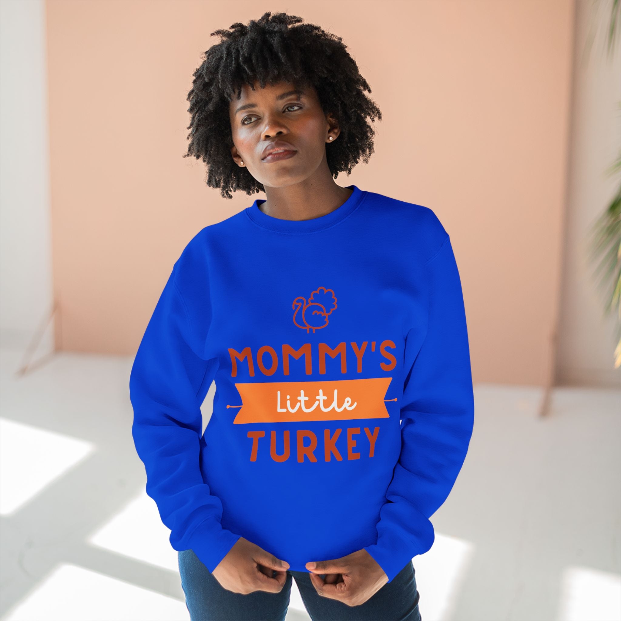 Mommy's Little Turkey Sweatshirt, Thanksgiving Sweater, Family Holiday Outfit, Unisex Crewneck, Festive Fall Apparel