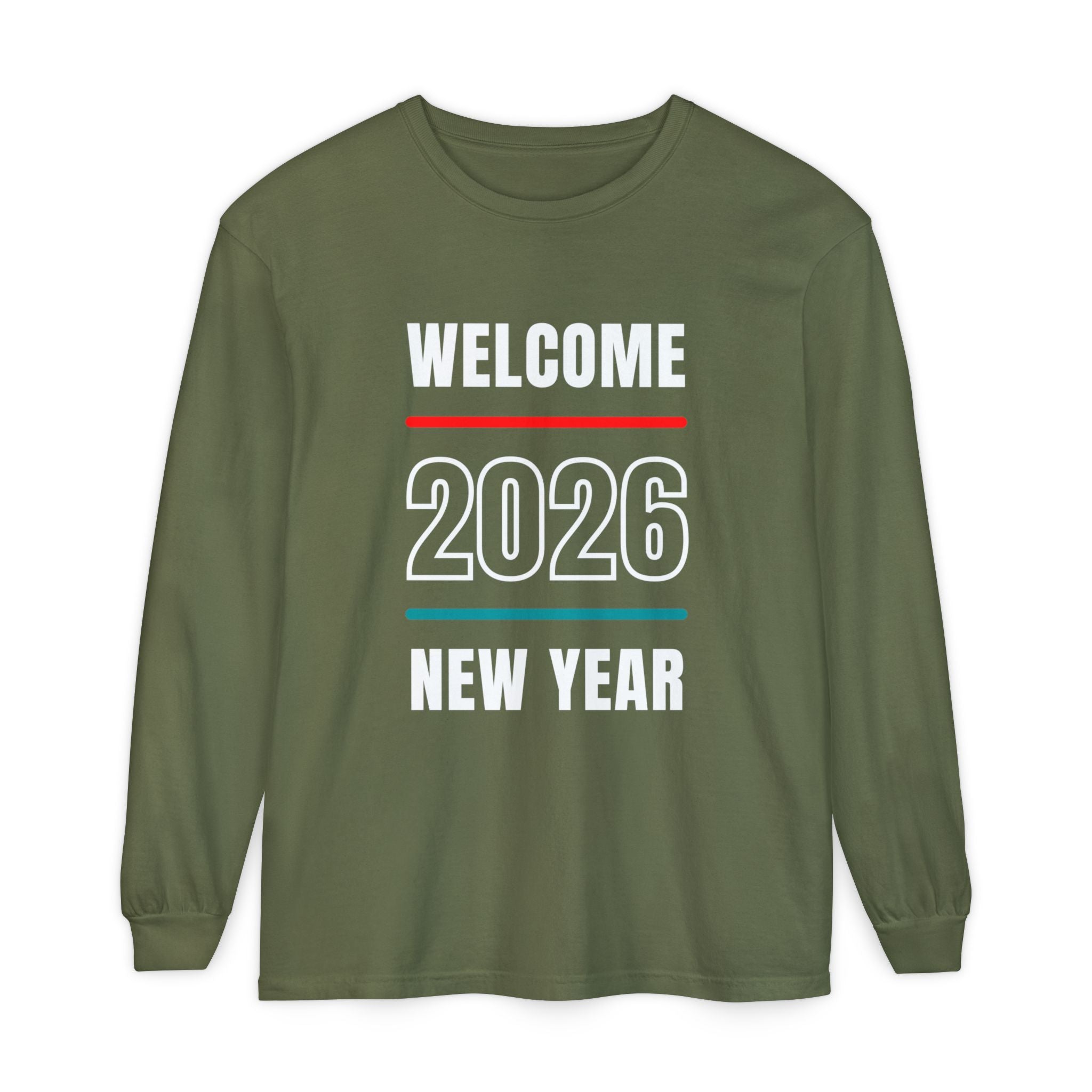 2026 New Year Long Sleeve T-Shirt | Unisex Cotton Tee for Celebration, Holiday Gift, Festive Apparel, Casual Wear