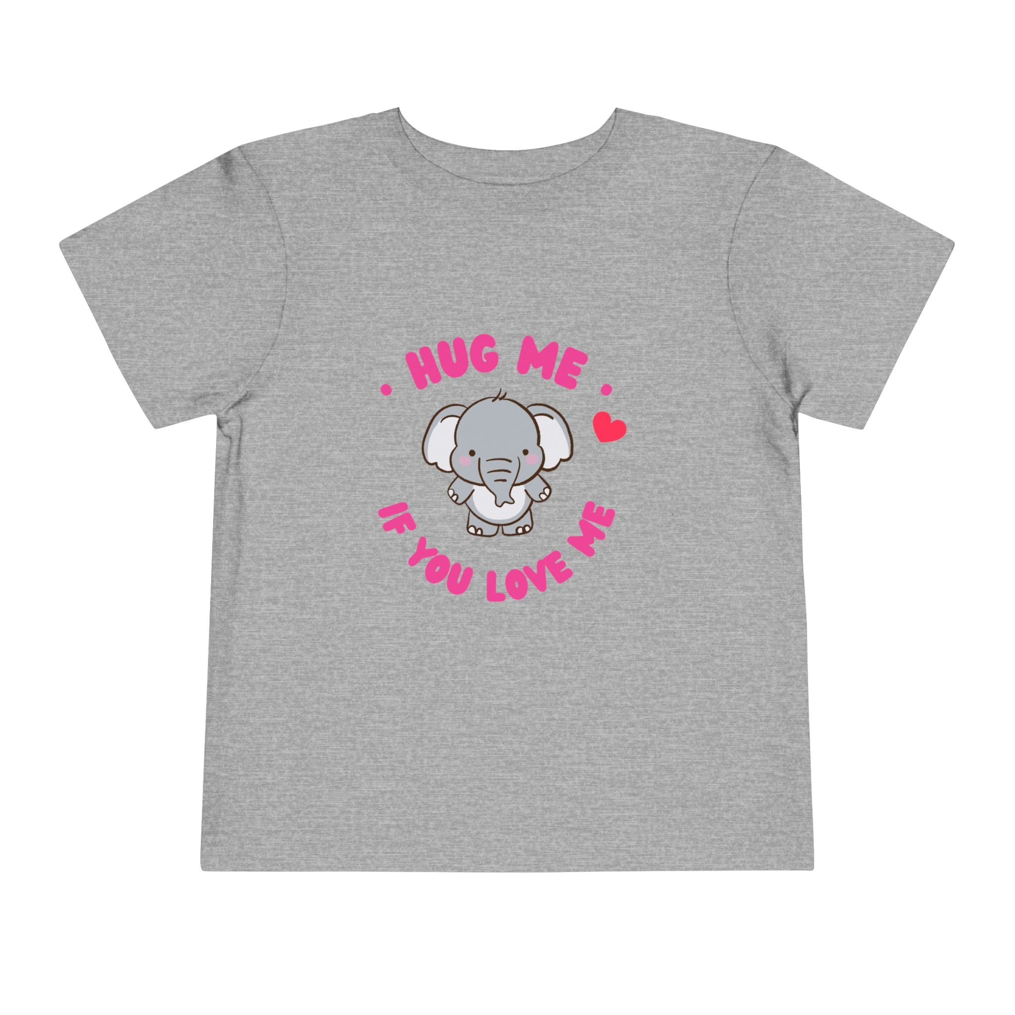 Cute Toddler Tee with Elephant Design - Perfect Gift for Birthdays, Playdates, or Library Visits, Hug Me If You Love Me, Kids Apparel, [...]