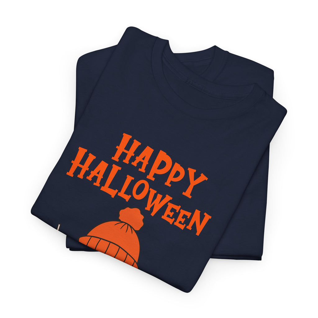 Happy Halloween Ghost Tee, Unisex Cotton T-Shirt, Halloween Apparel, Fall Fashion, Cute Halloween Gift, Ghost Tee