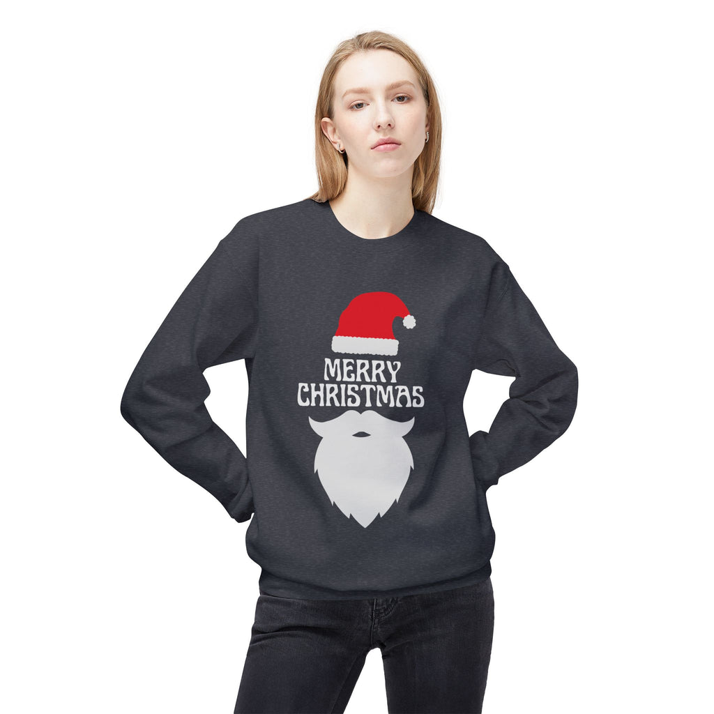 Christmas Sweatshirt, Unisex Fleece Crew, Merry Christmas Sweater, Holiday Apparel, Seasonal Gift, Winter Comfort